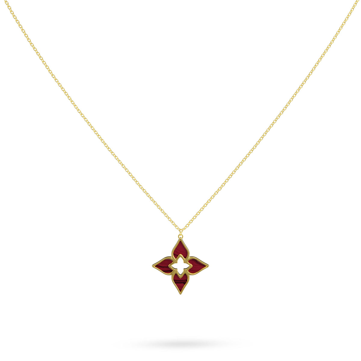 Necklace Tulip Twilight Louzan jewellery - maroon