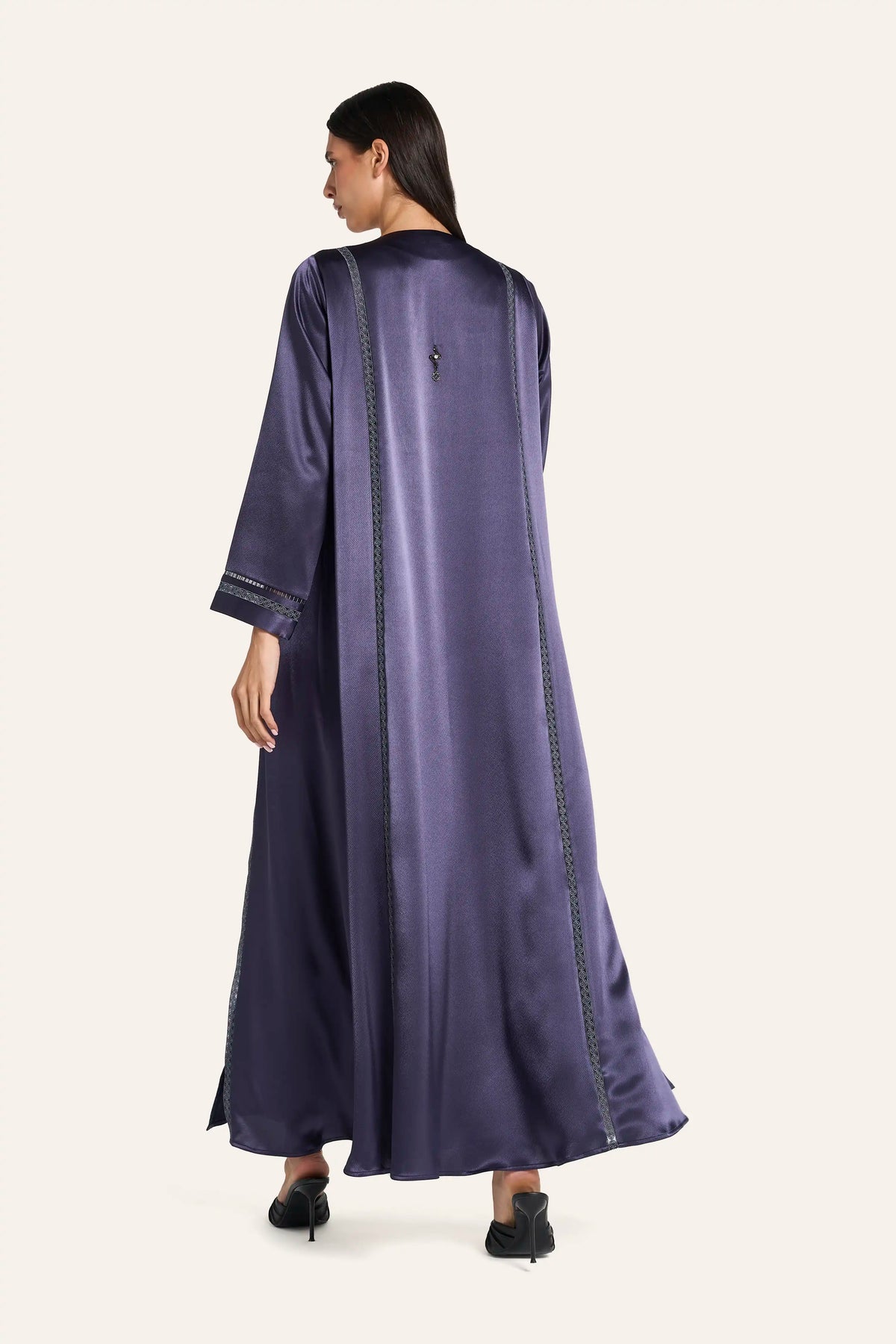 Louzan Coloured Abaya DF117 Navy – 4