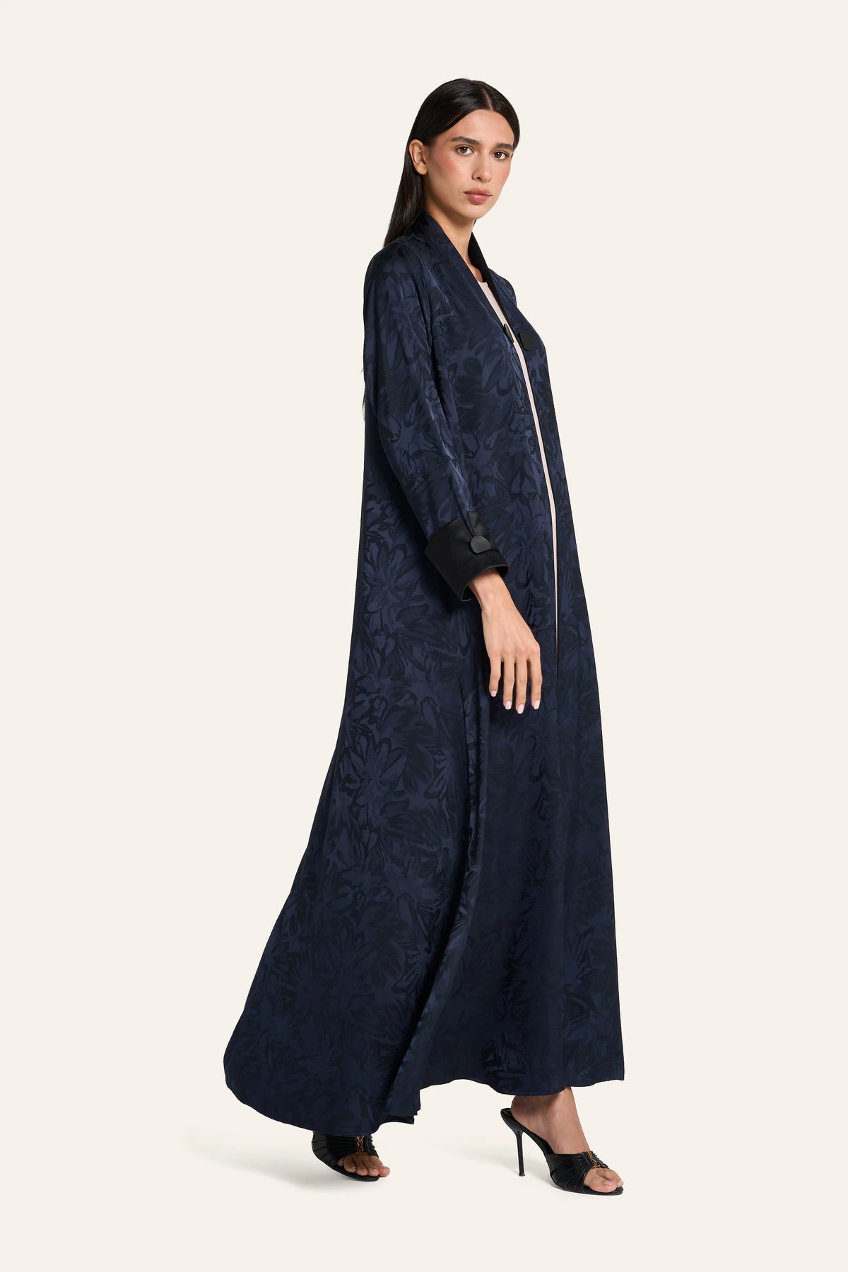 Louzan Coloured Abaya DF119 Navy – 3