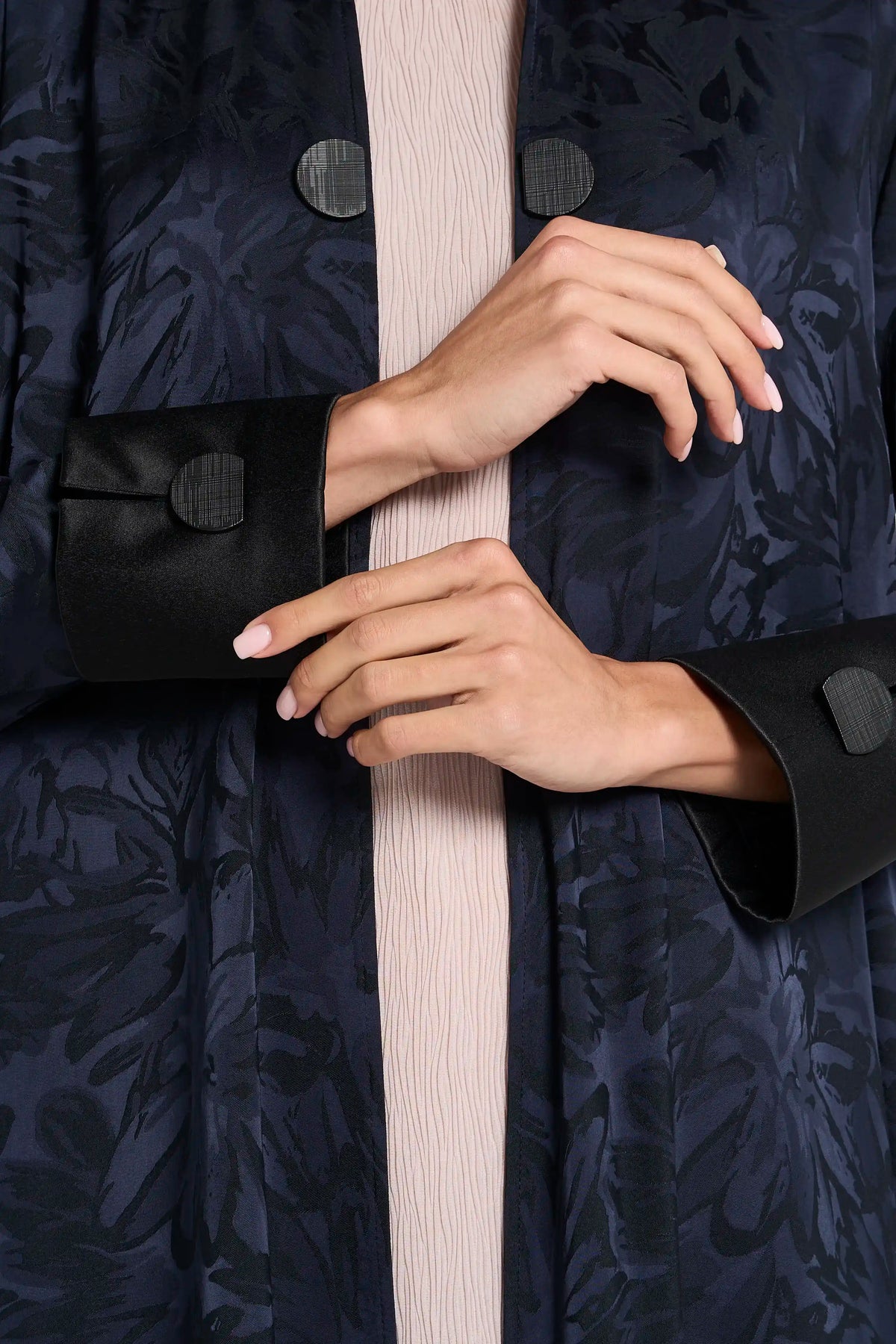 Louzan Coloured Abaya DF119 Navy – 5