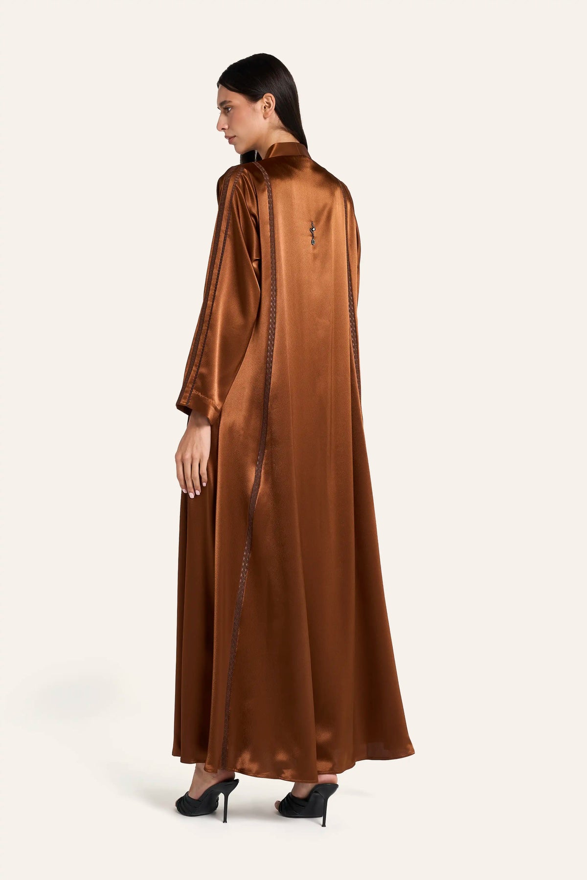 Louzan Coloured Abaya DF127 Brown – 4