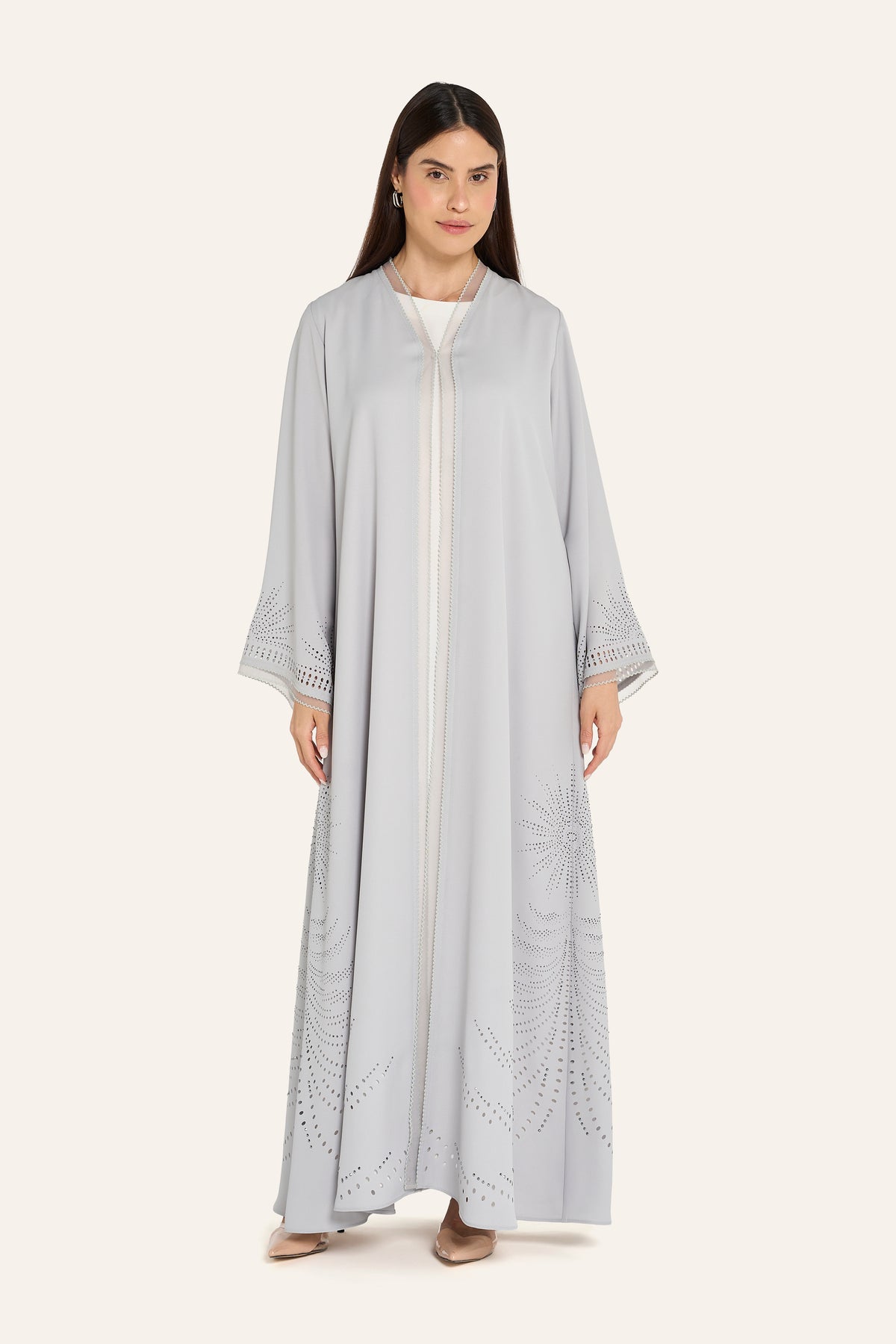 عباية لوزان الملونة من الكريب LN2576