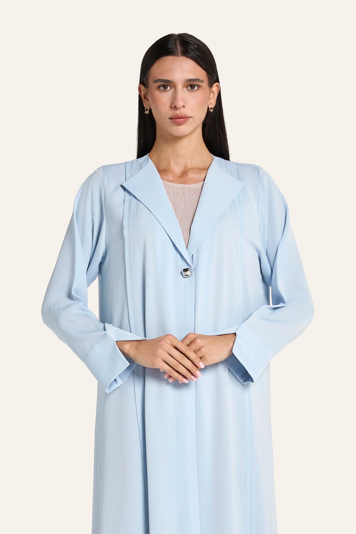 Louzan Coloured Abaya LN2707 Powder Blue – 1