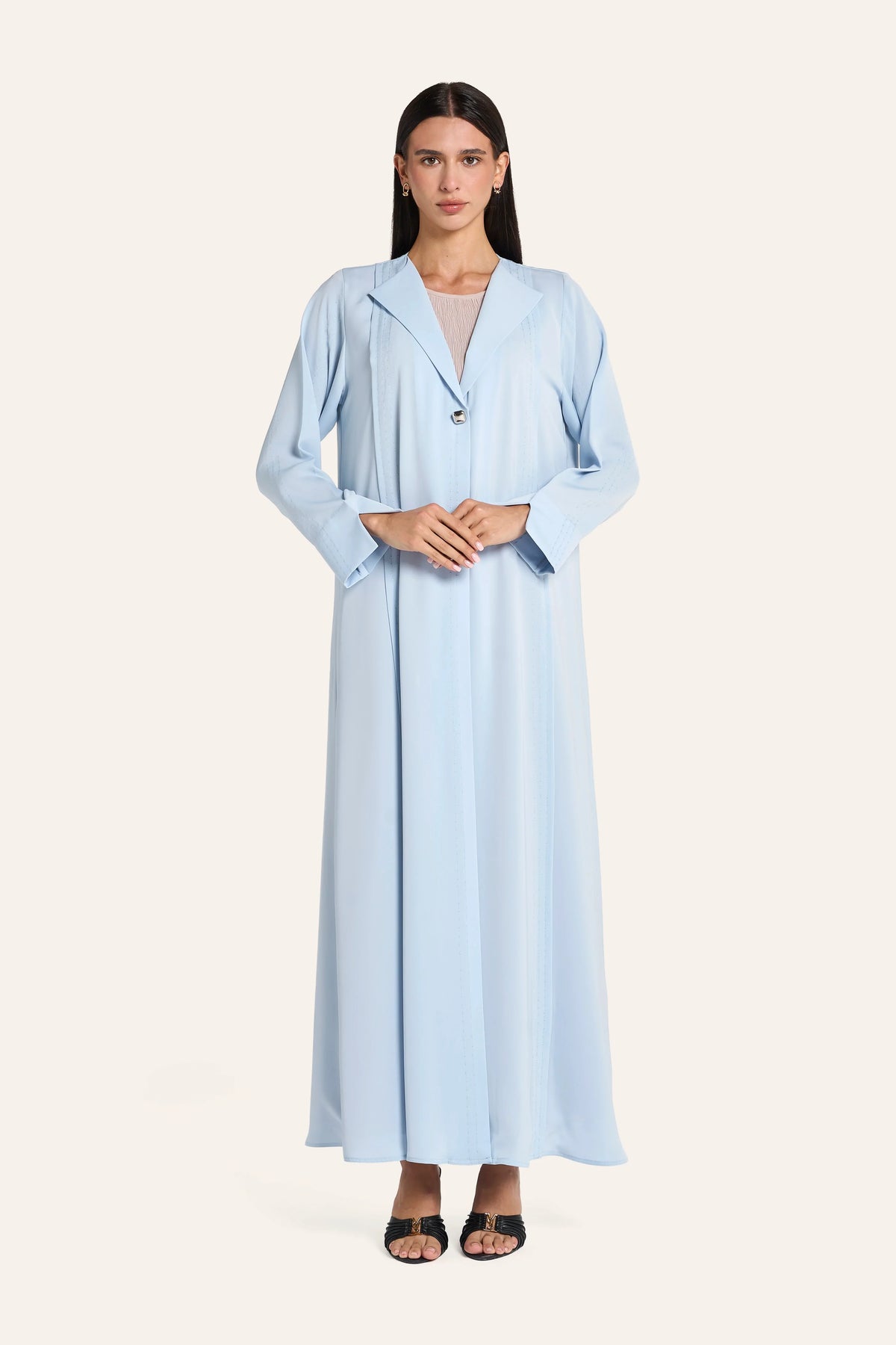 Louzan Coloured Abaya LN2707 Powder Blue – 2