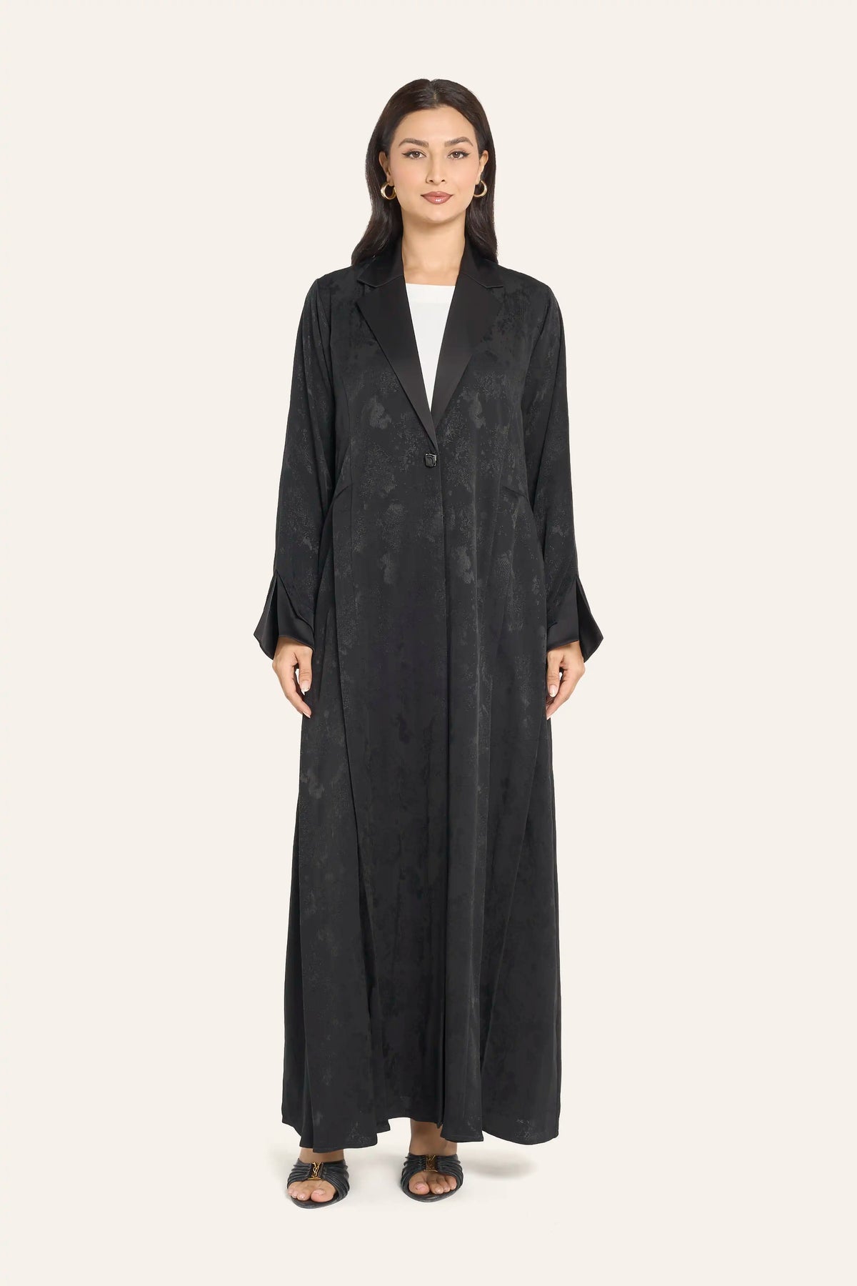 Louzan Jacquard Shawl Abaya DF0021-OD