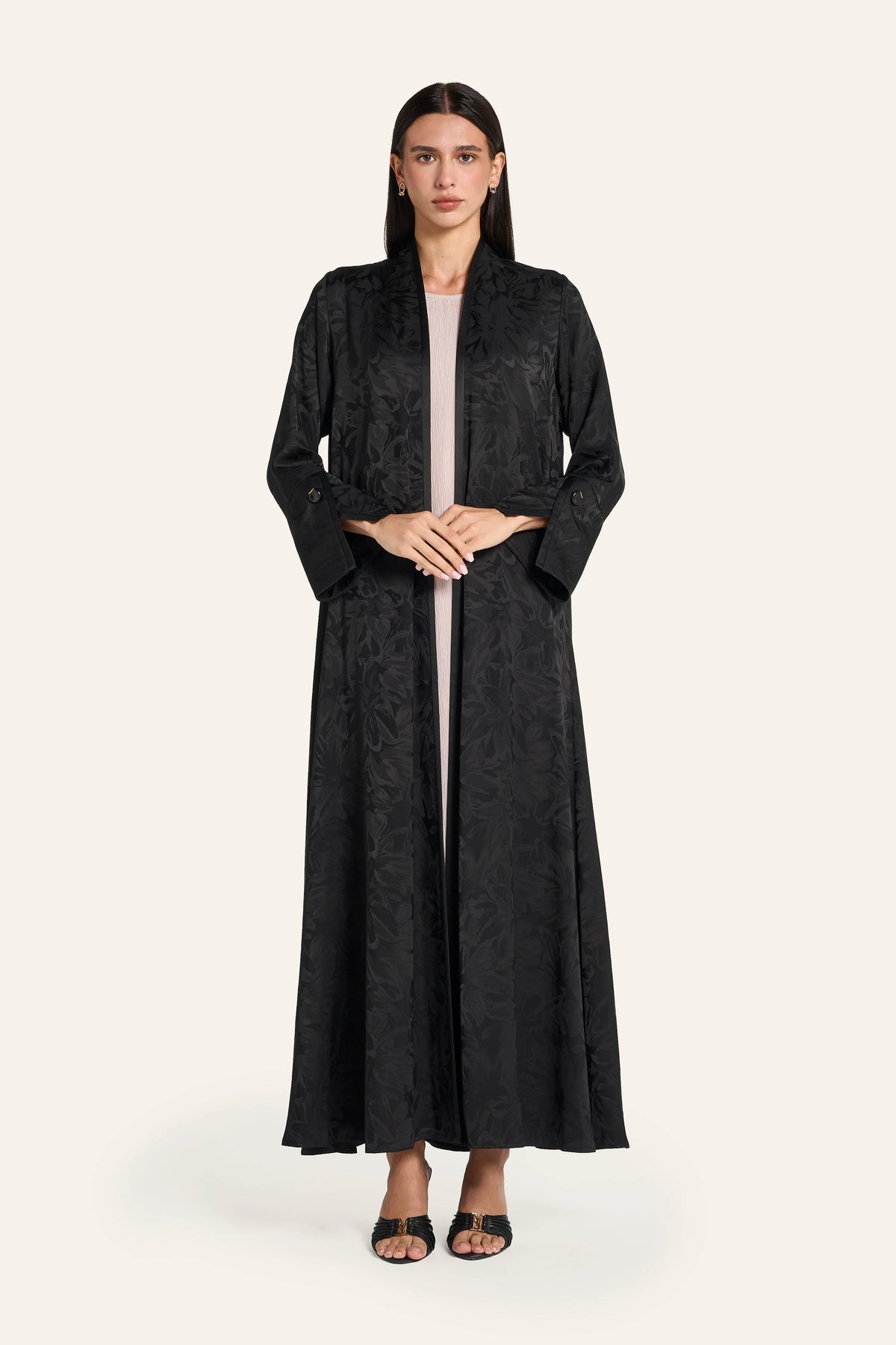 Louzan Classic Abaya DF118 Black – 2
