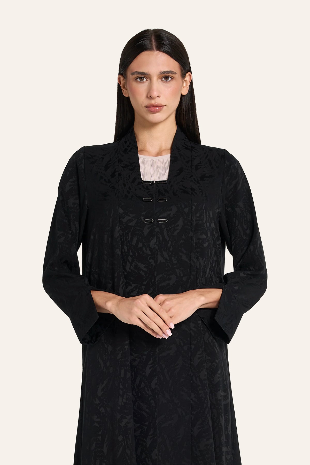 Louzan Classic Abaya DF120 Black – 1