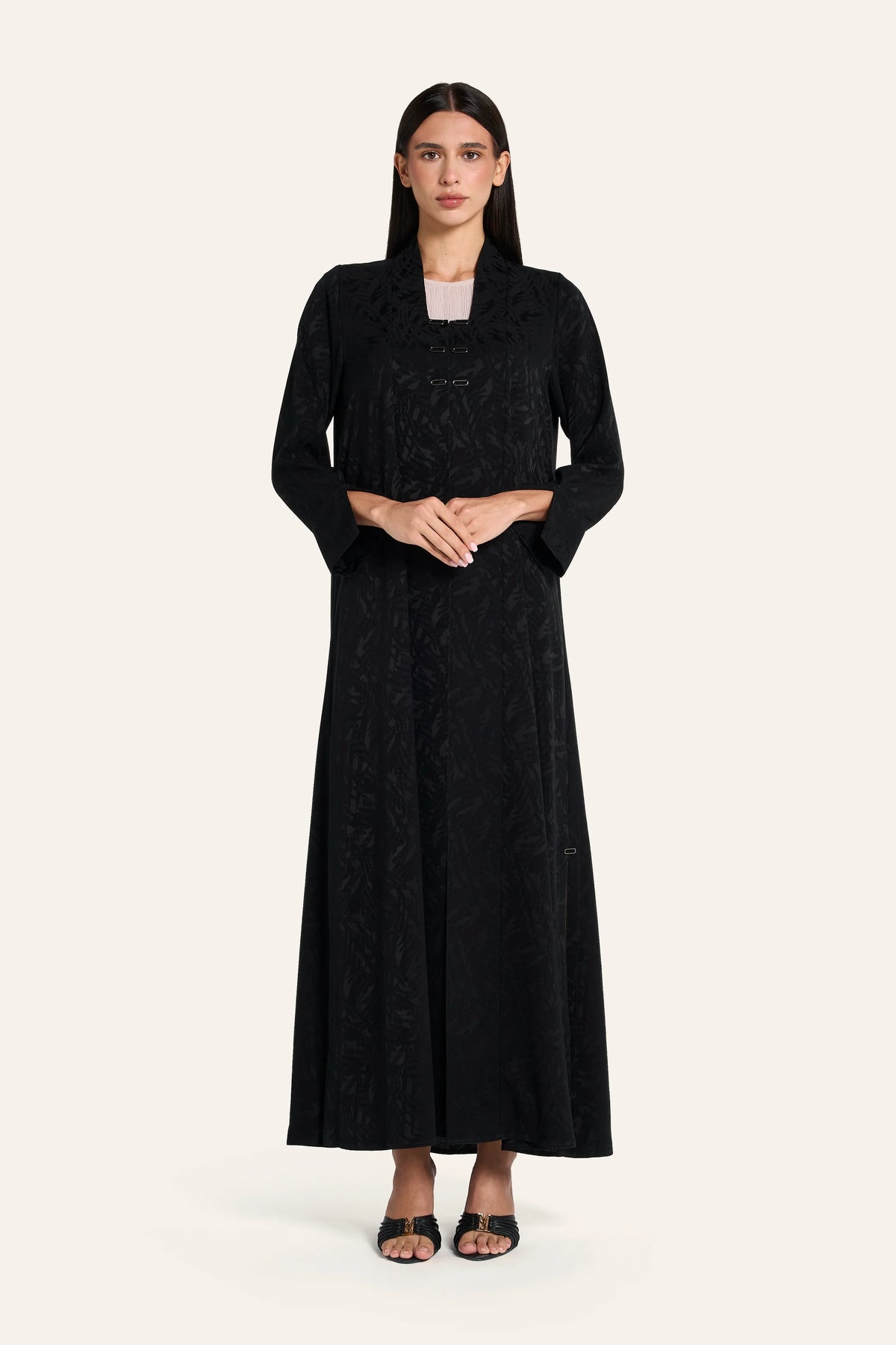 Louzan Classic Abaya DF120 Black – 2