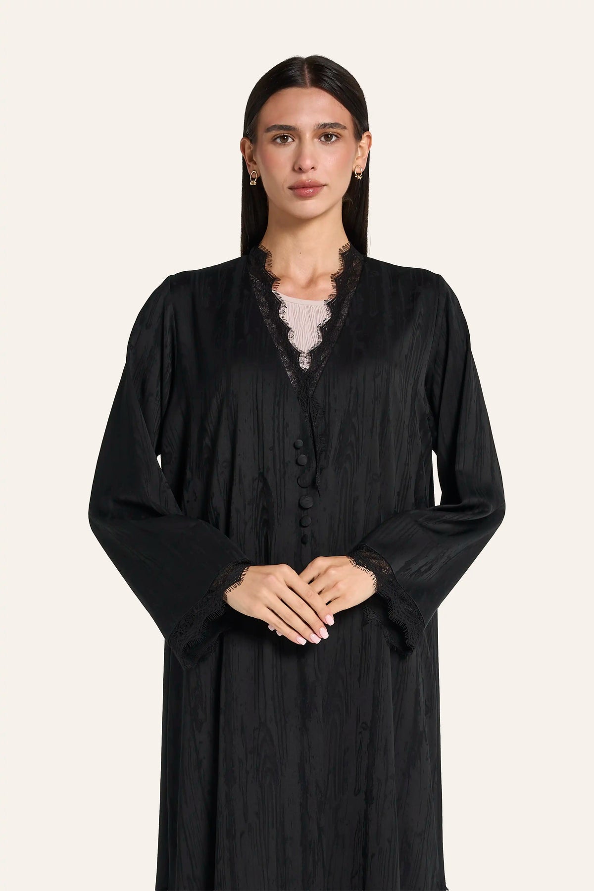 Louzan Classic Abaya DF121 Black – 1