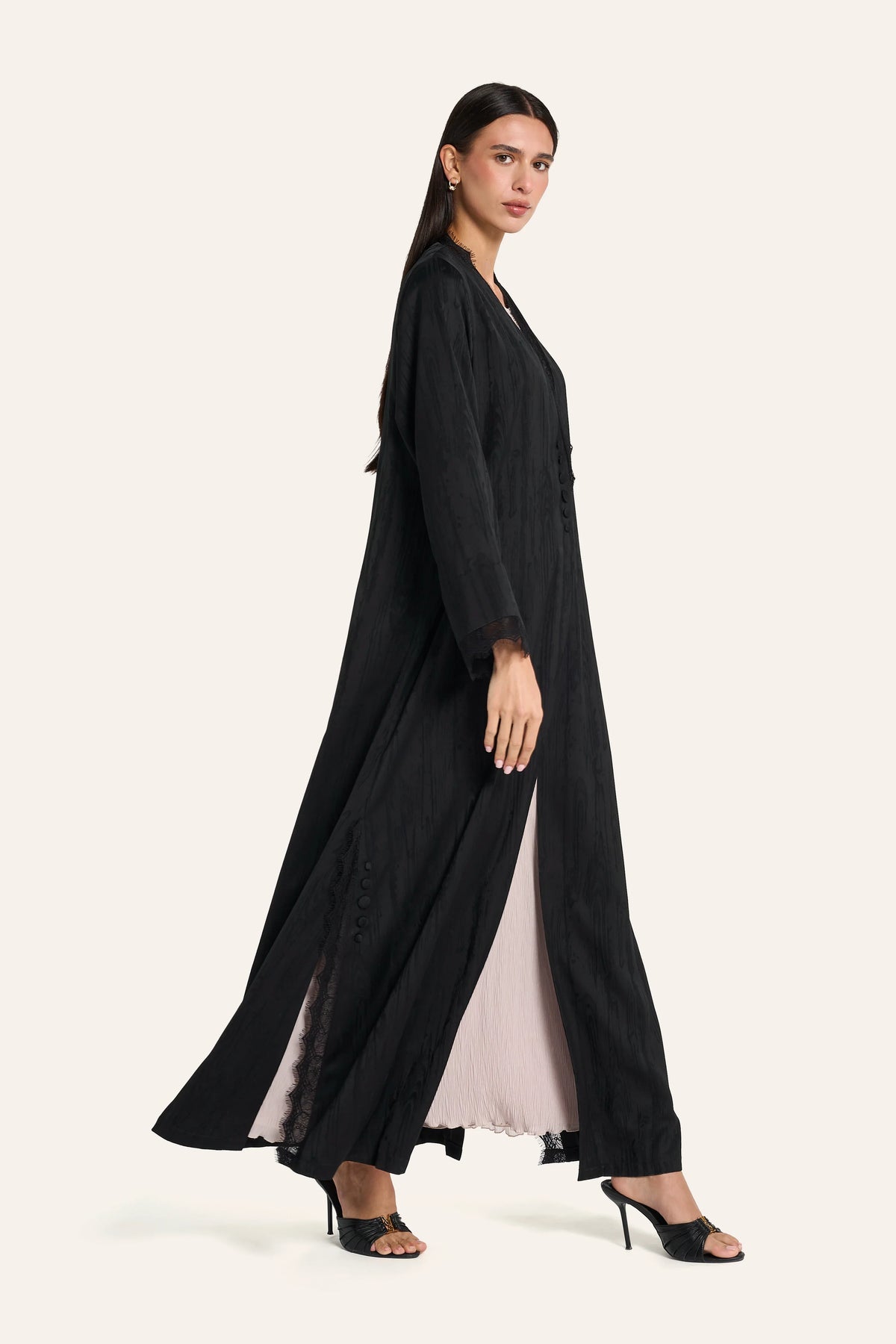 Louzan Classic Abaya DF121 Black – 3