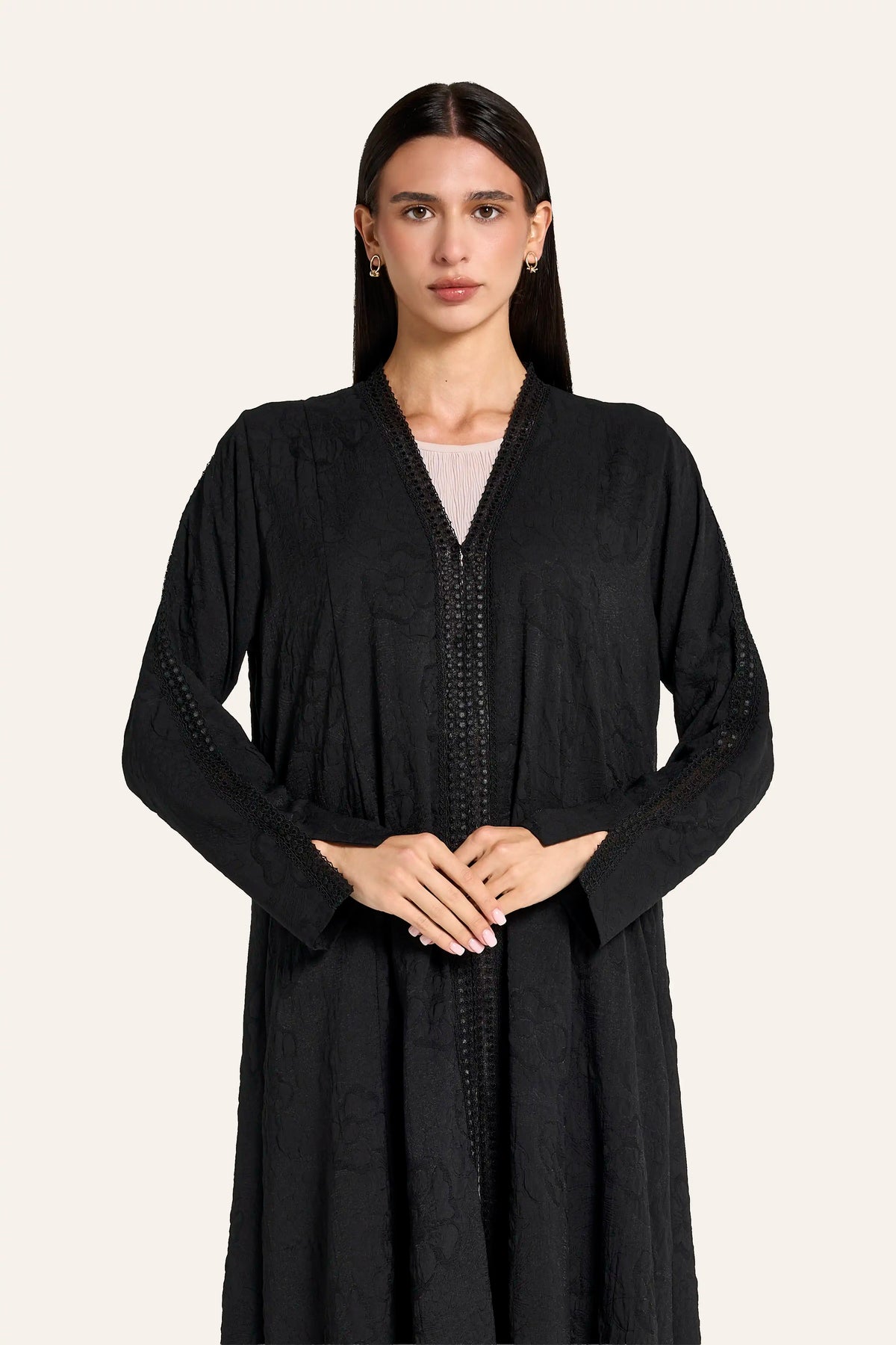 Louzan Classic Abaya DF122 Black – 1