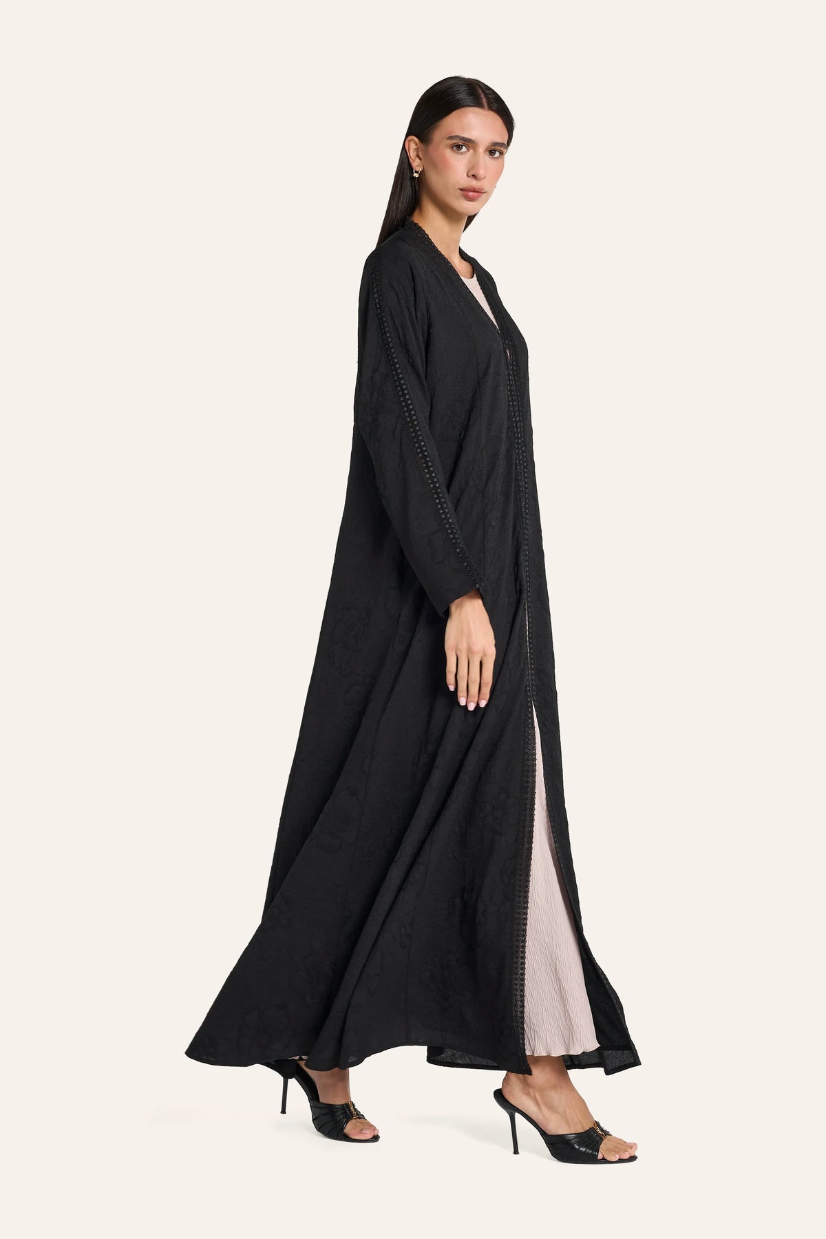 Louzan Classic Abaya DF122 Black – 3