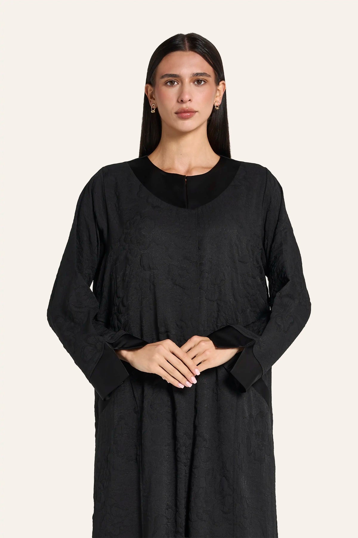 Louzan Classic Abaya DF123 Black – 1