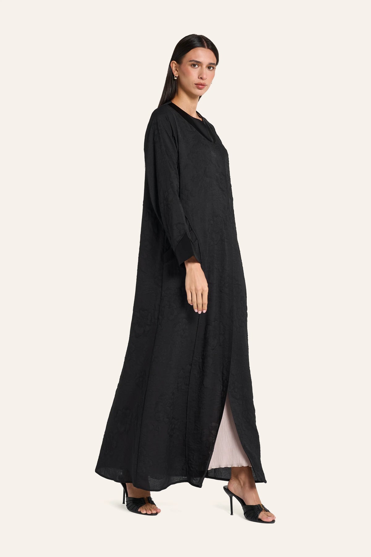 Louzan Classic Abaya DF123 Black – 3