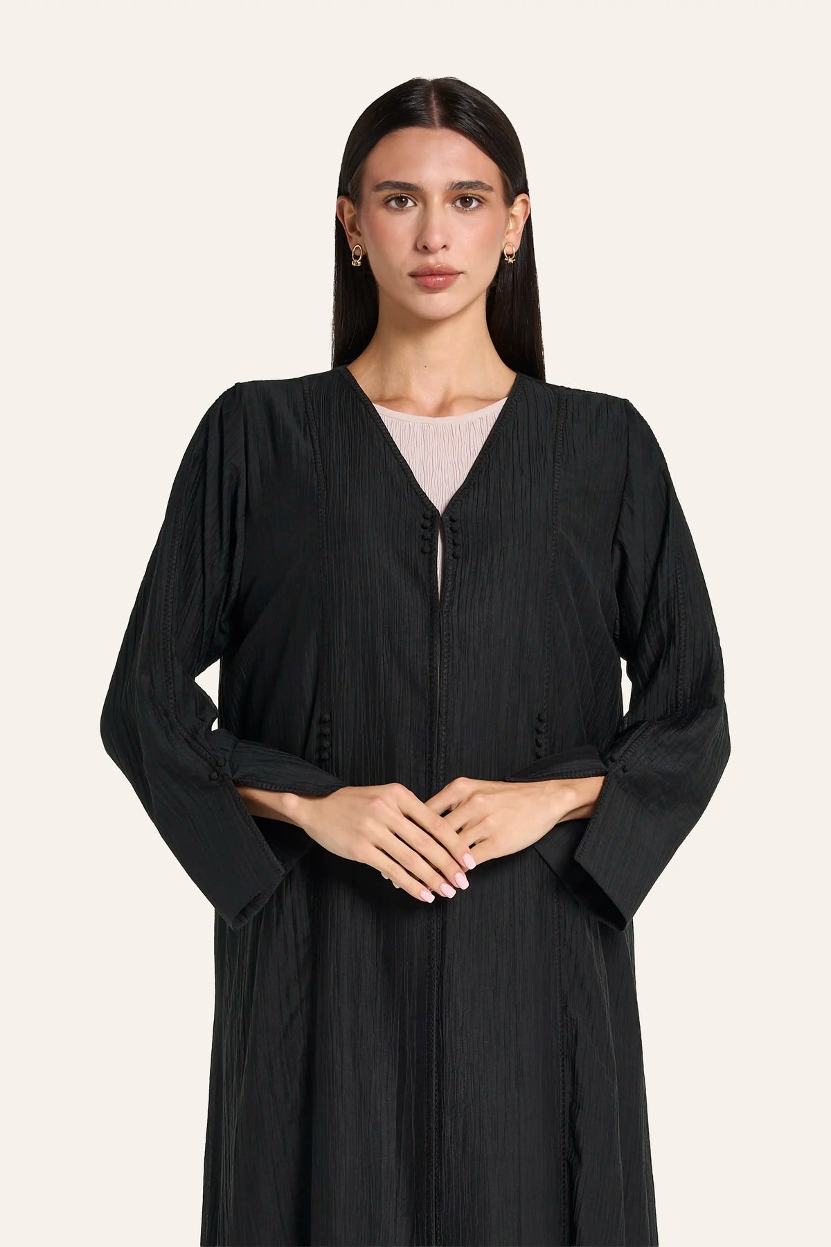 Louzan Classic Abaya DF125 Black – 1