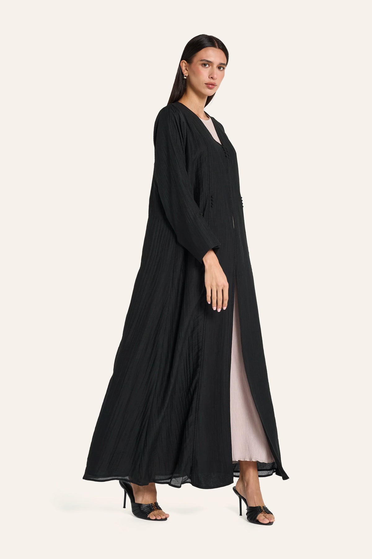 Louzan Classic Abaya DF125 Black – 3