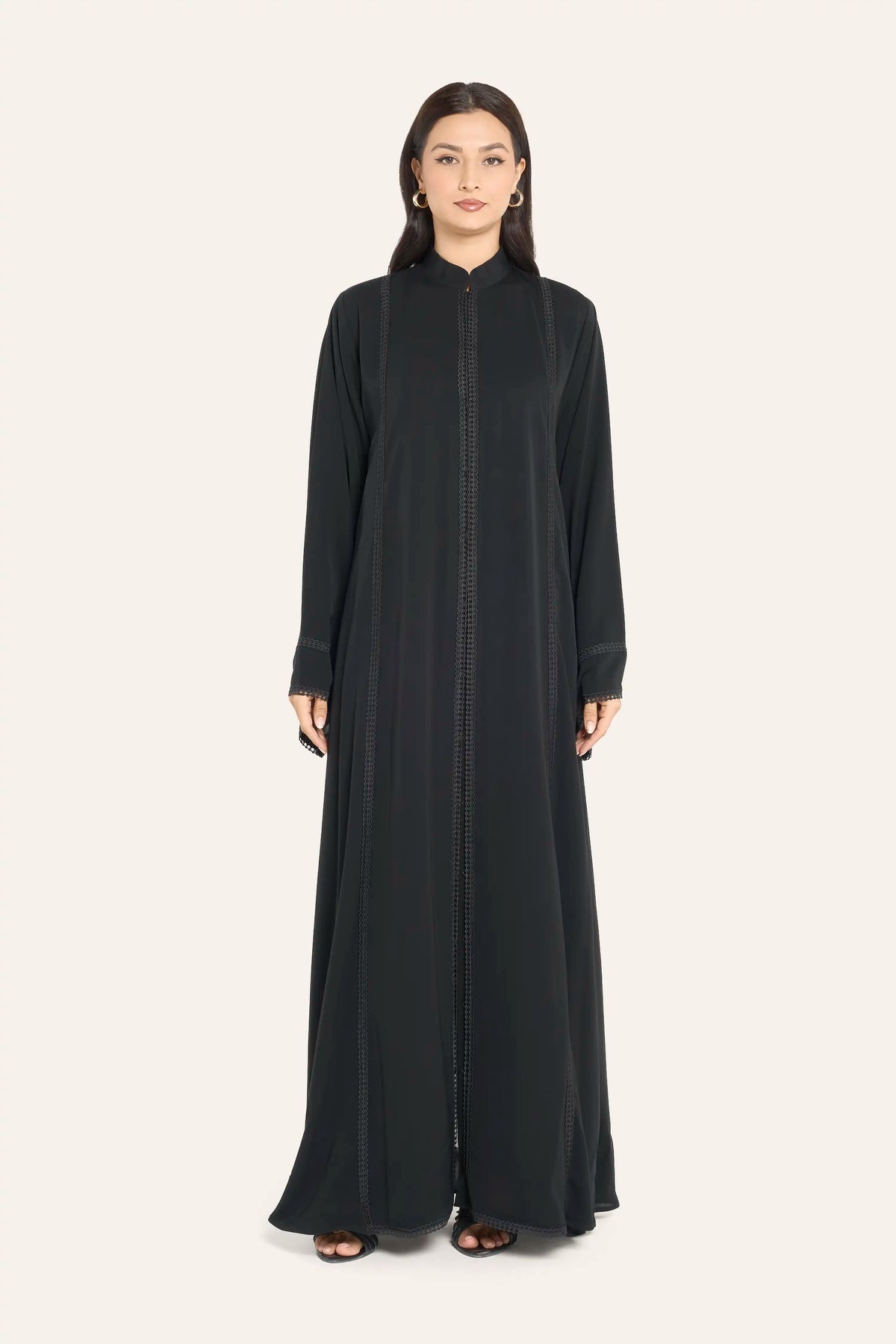 Louzan Nida Fabric Collar Abaya LN2322-OD