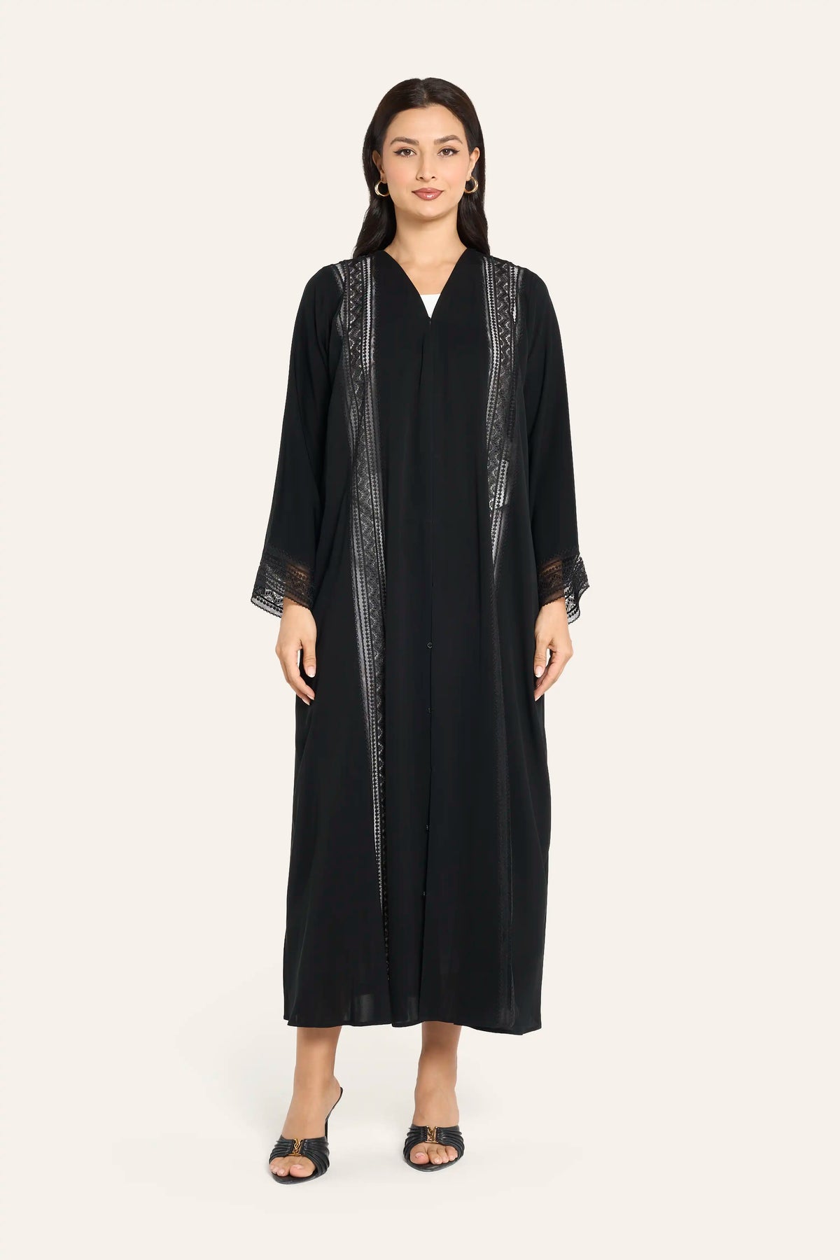 Louzan Nida Lace Abaya LN2323-OD