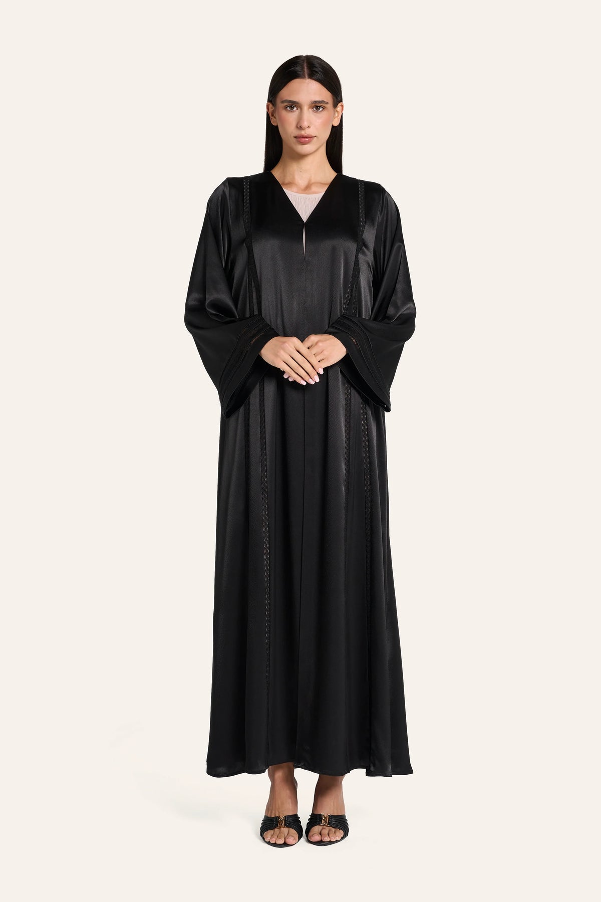 Louzan Everyday Abaya DF128 Black – 2