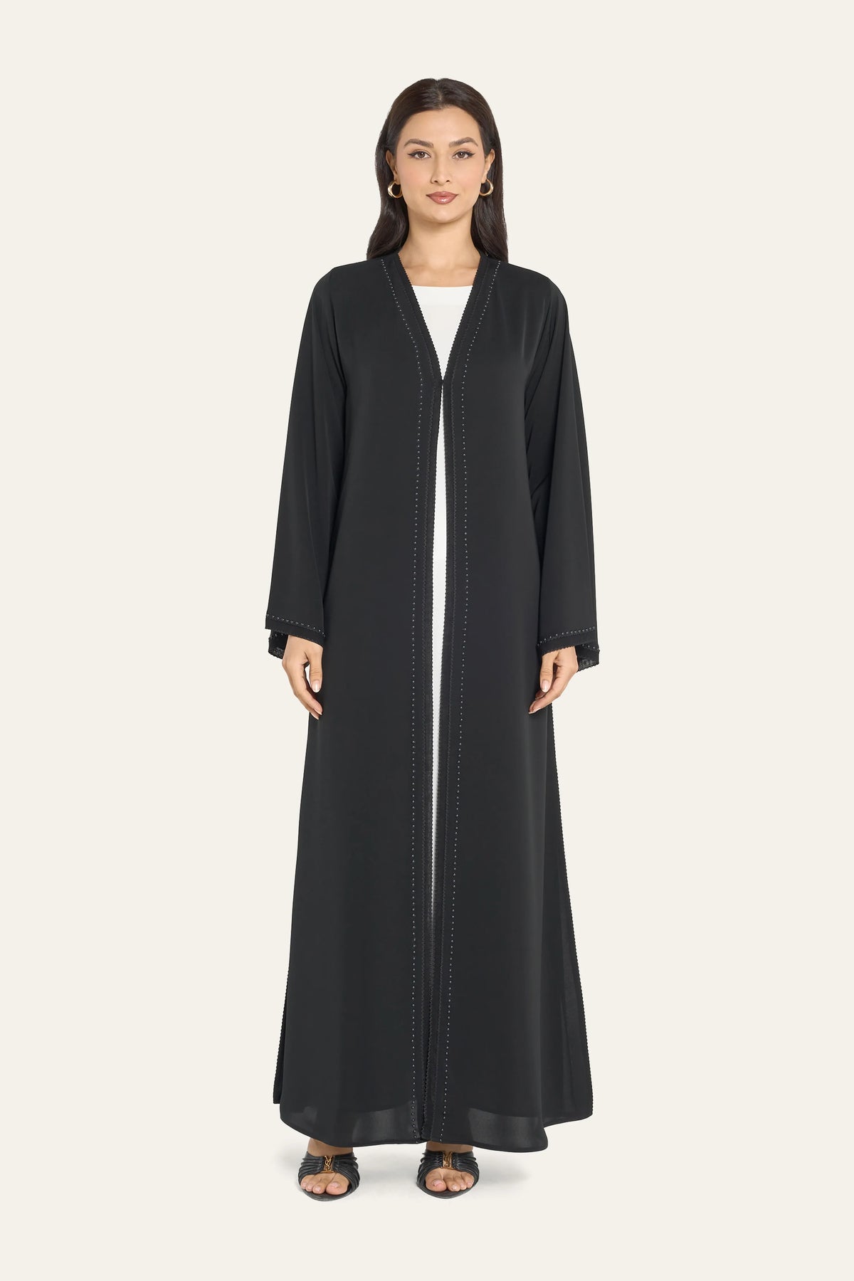 Normal Nida nad Chiffon Abaya LN2588