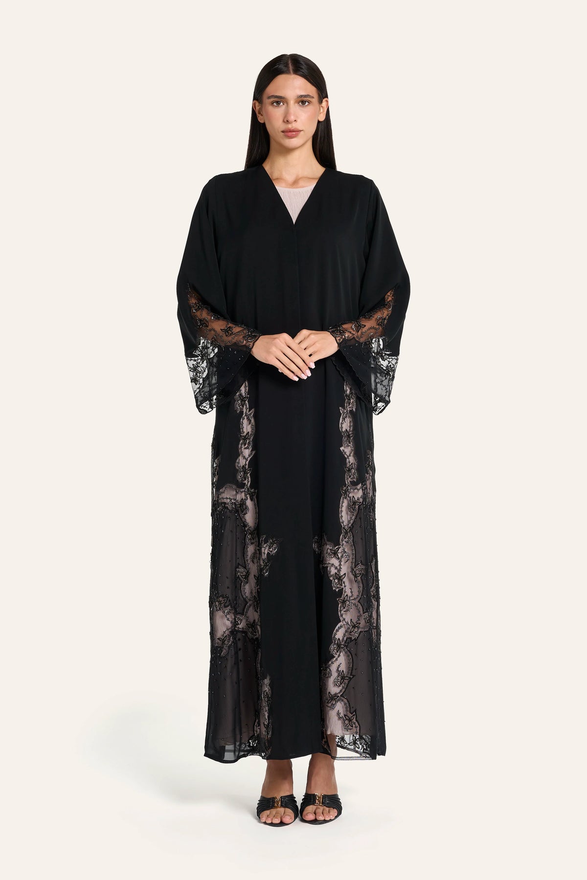 Louzan Luxury Abaya LN2644 Black – 2