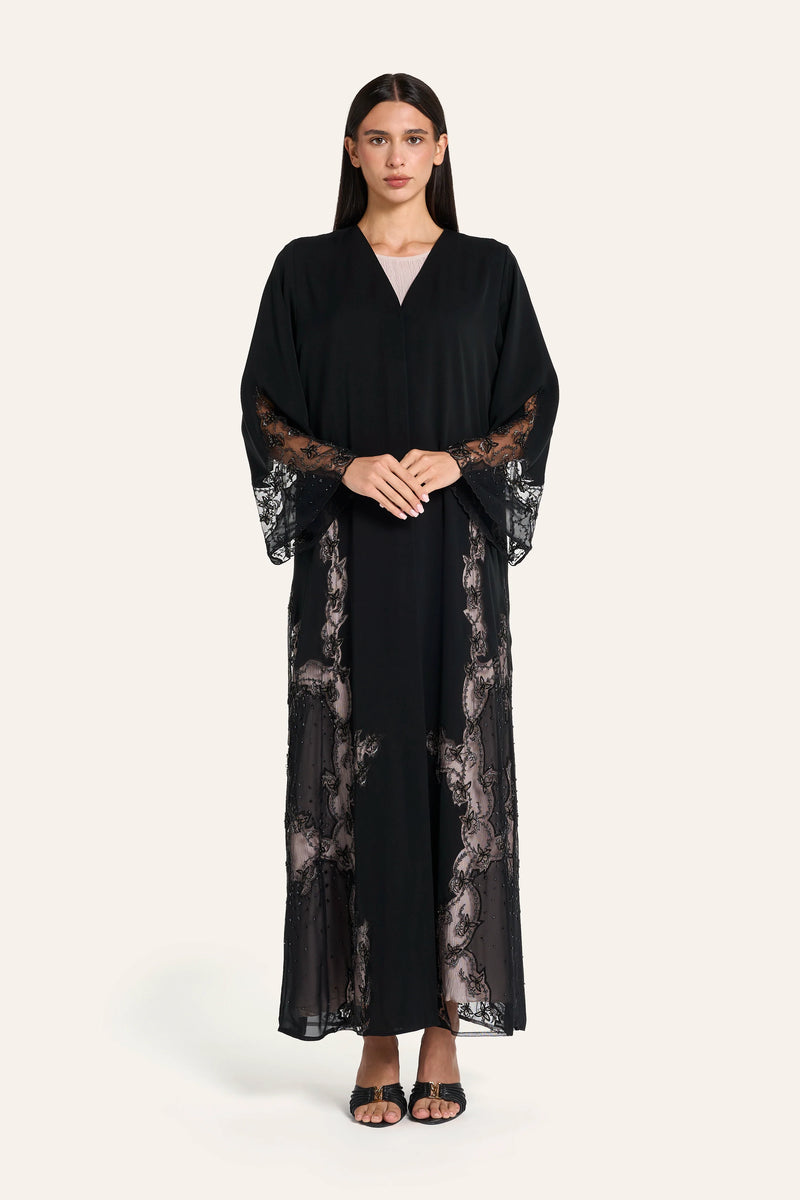 Louzan Luxury Abaya LN2644 Black – 2