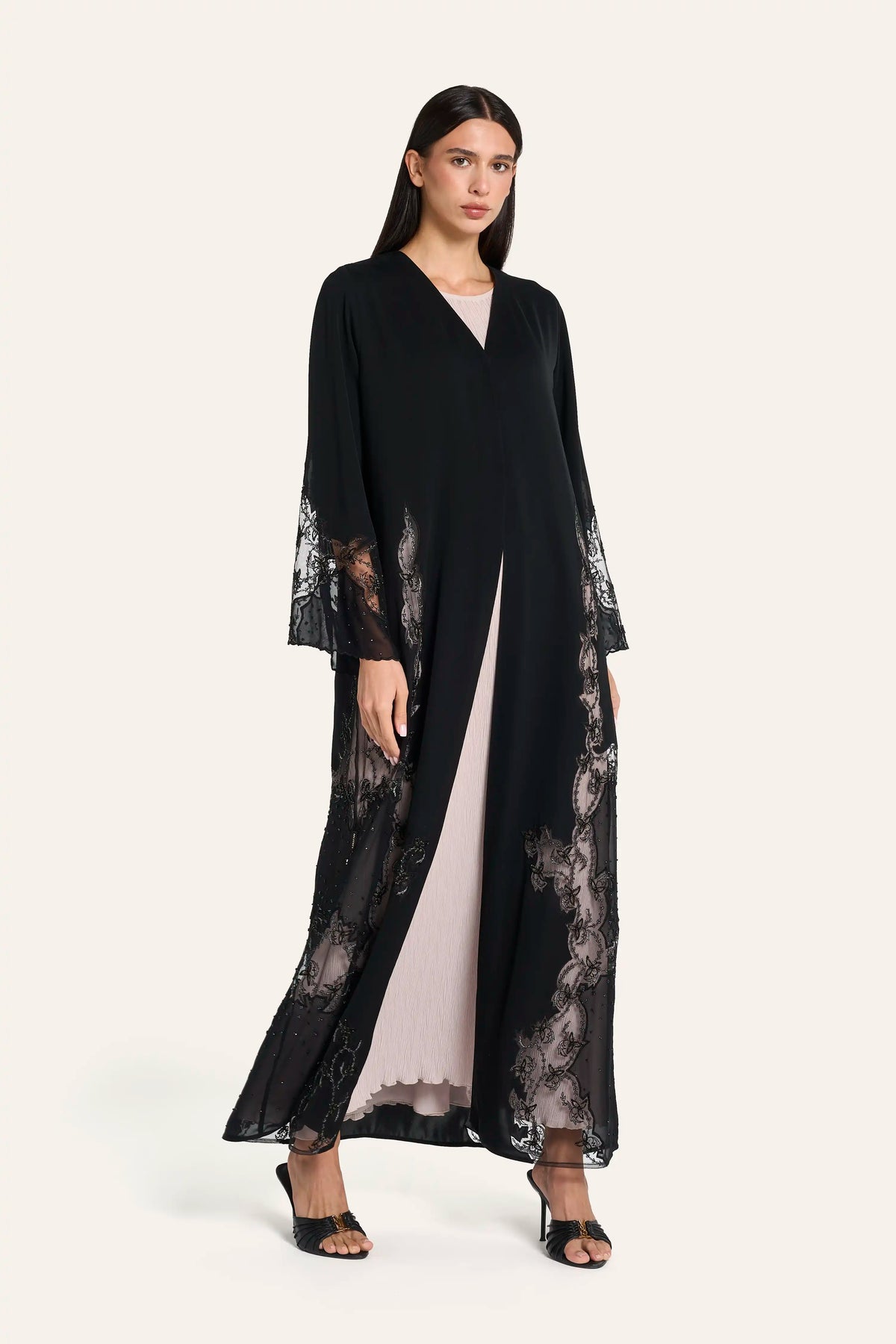 Louzan Luxury Abaya LN2644 Black – 3