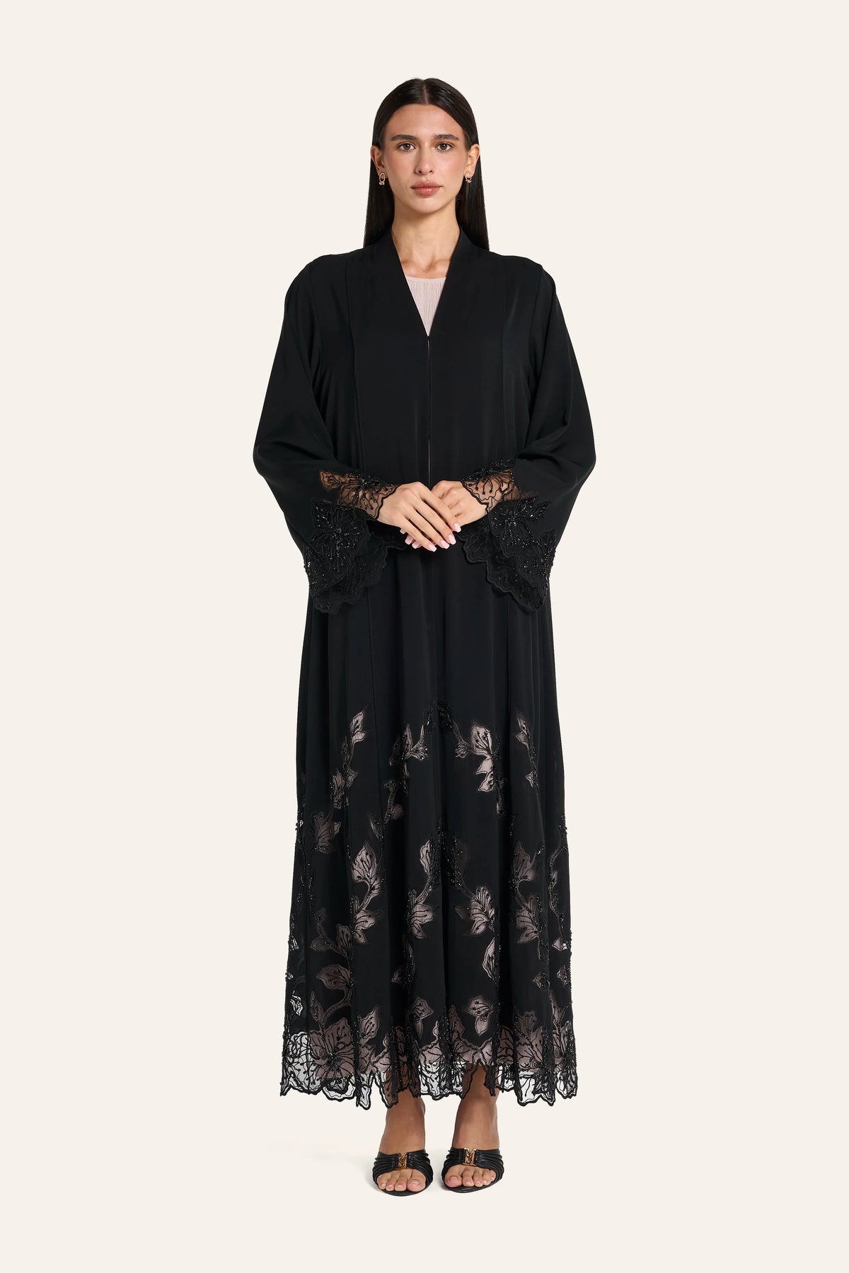 Louzan Luxury Abaya LN2647 Black – 2