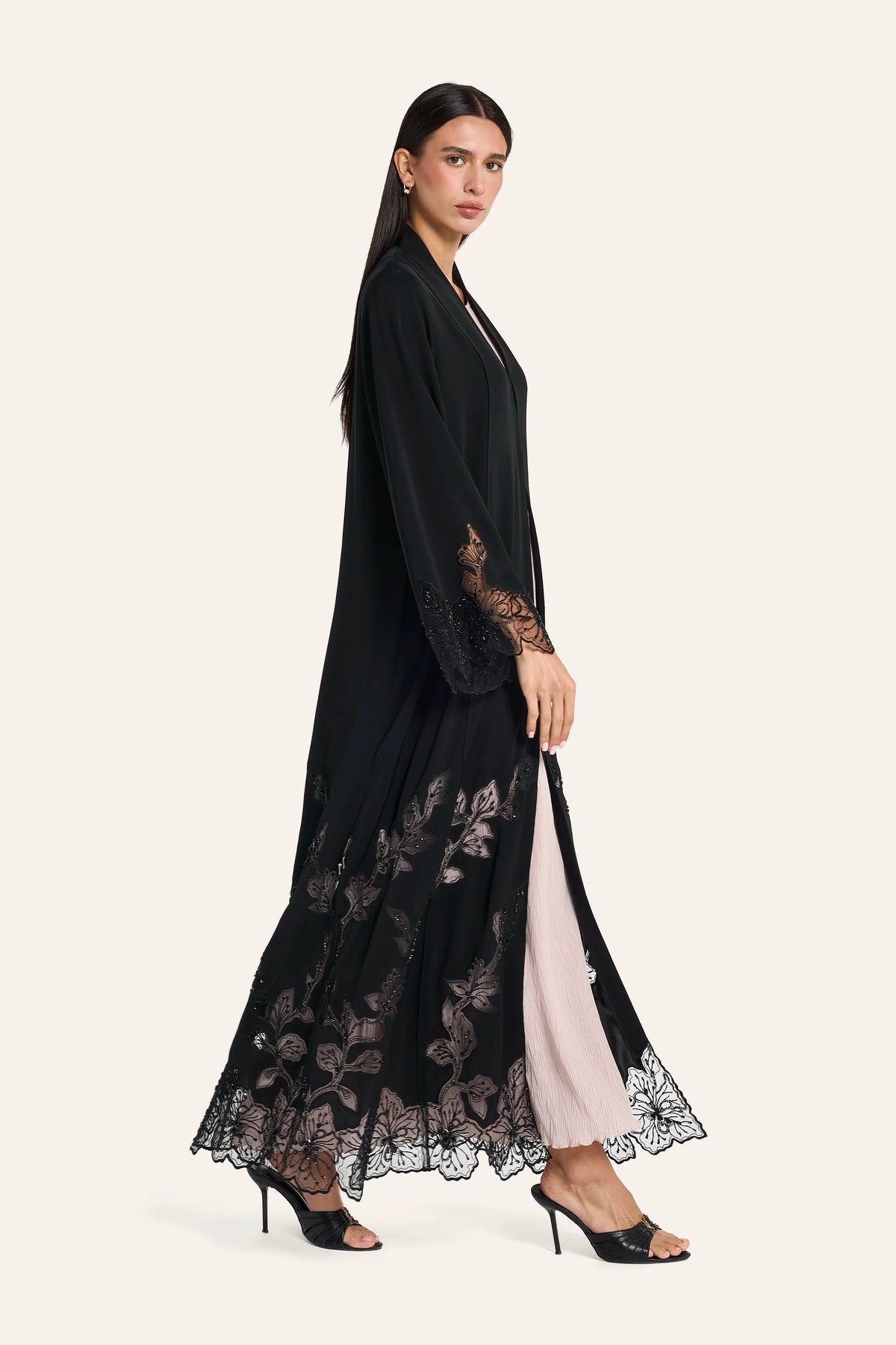 Louzan Luxury Abaya LN2647 Black – 3