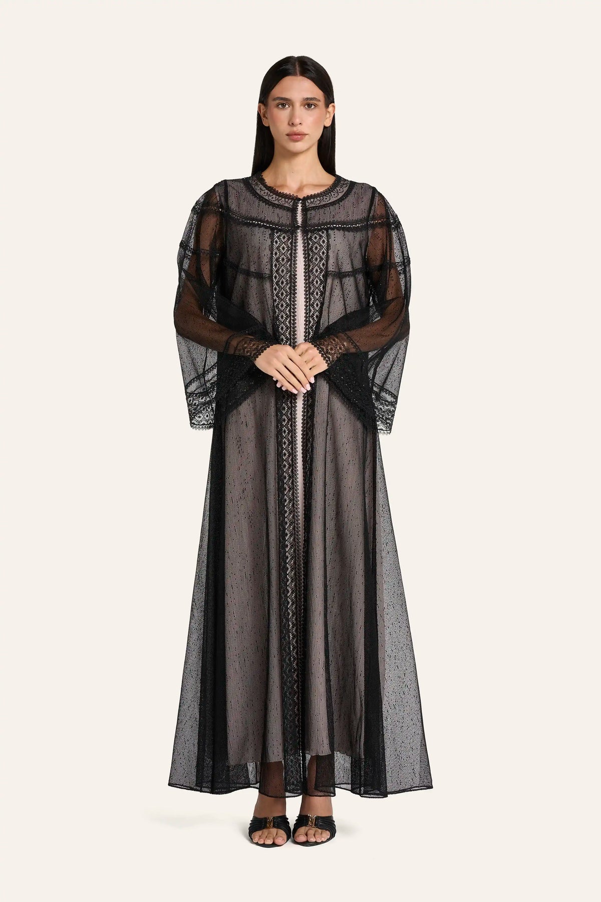 Louzan Wedding Abaya LN2650 Black – 2