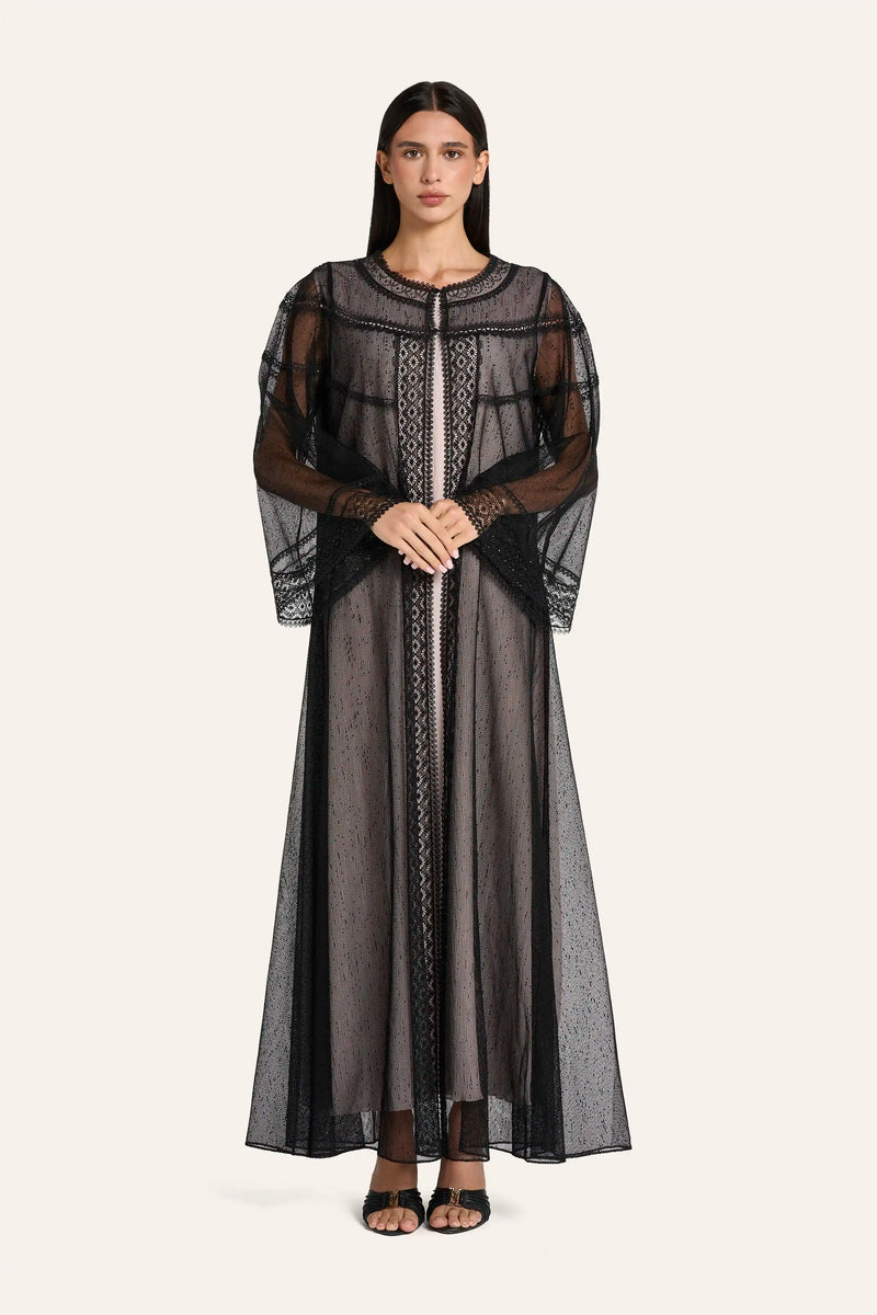 Louzan Wedding Abaya LN2650 Black – 2
