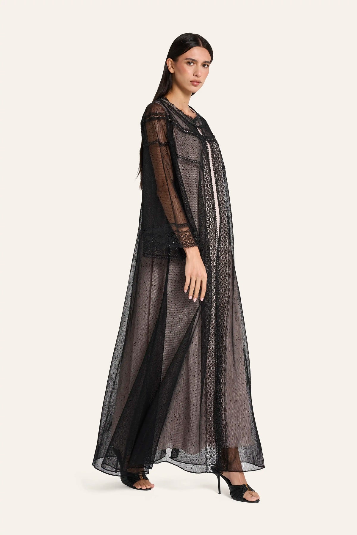 Louzan Wedding Abaya LN2650 Black – 3