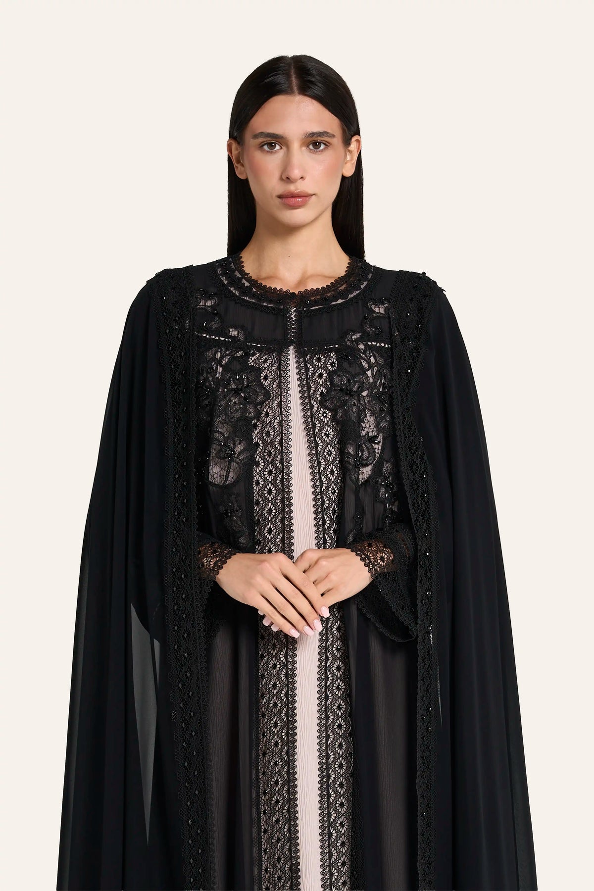 Louzan Wedding Abaya LN2653 Black – 1