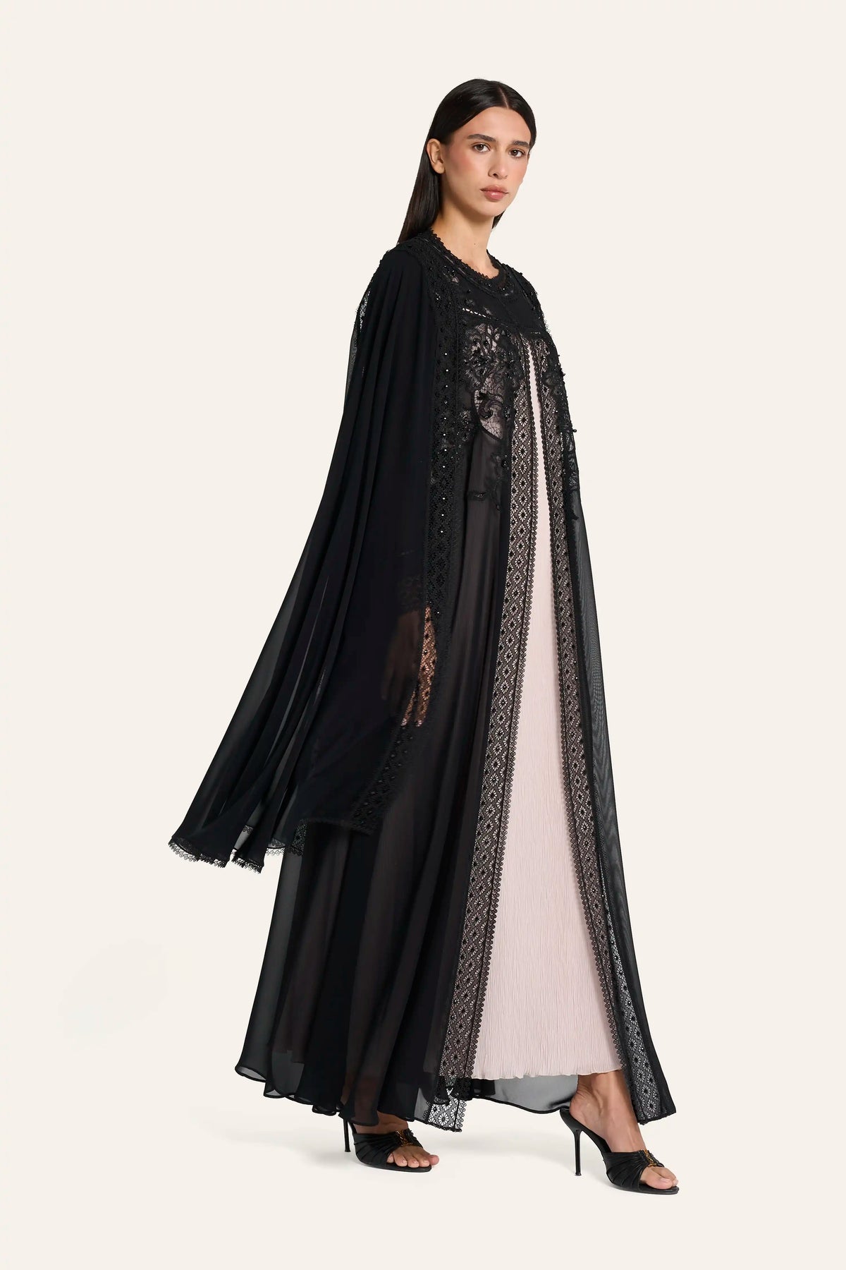 Louzan Wedding Abaya LN2653 Black – 3