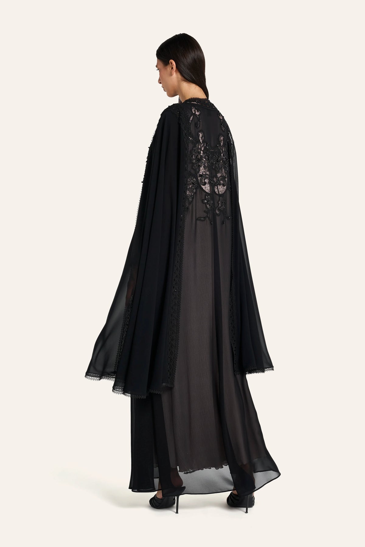 Louzan Wedding Abaya LN2653 Black – 4