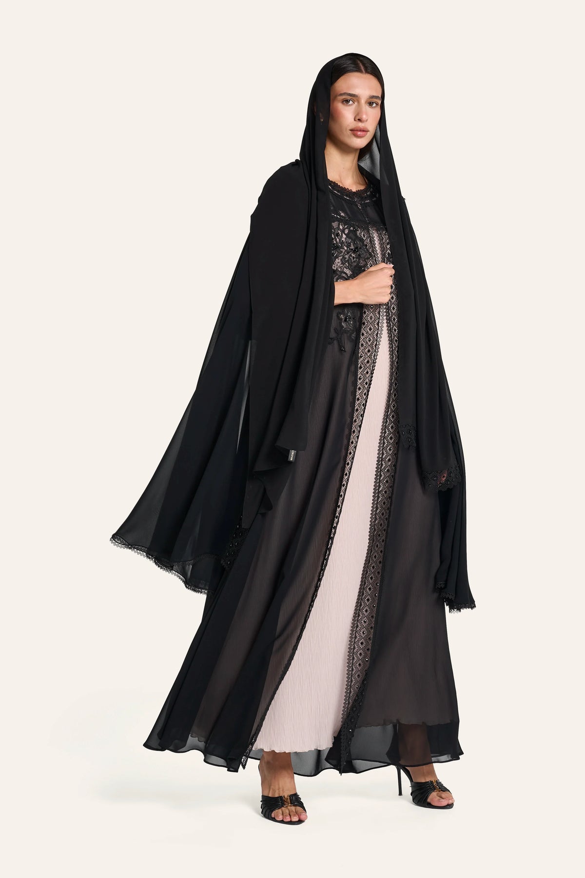 Louzan Wedding Abaya LN2653 Black – 6