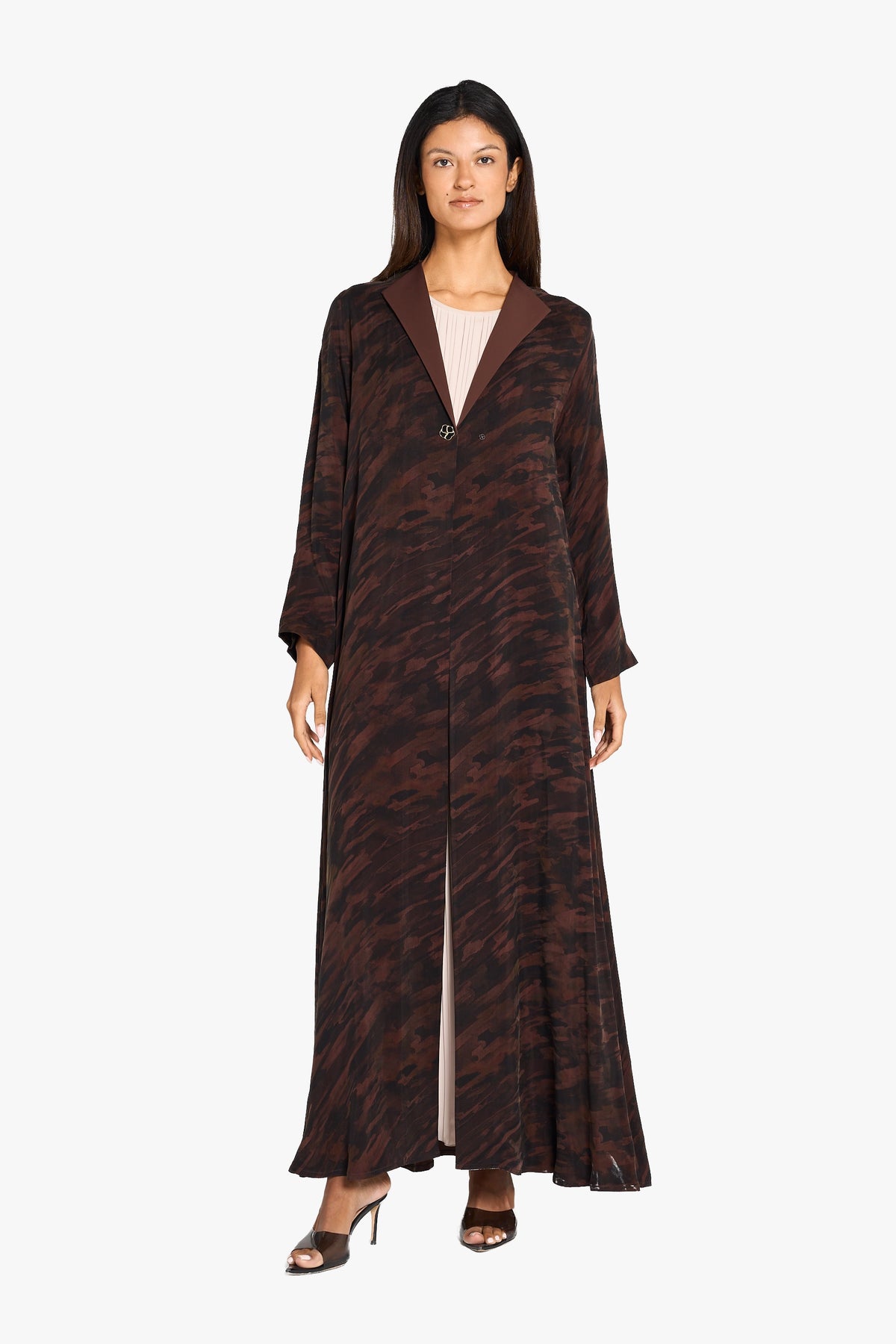 Tie-dye printed soft Cupro fabric and colored nida DF82