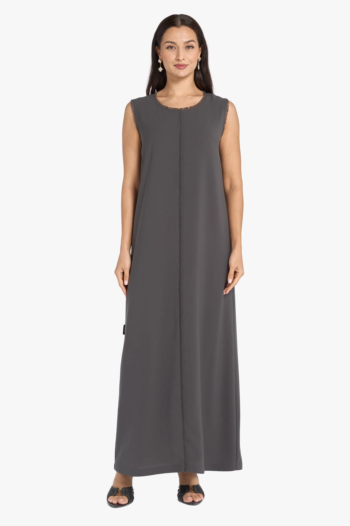 Louzan inner abaya grey