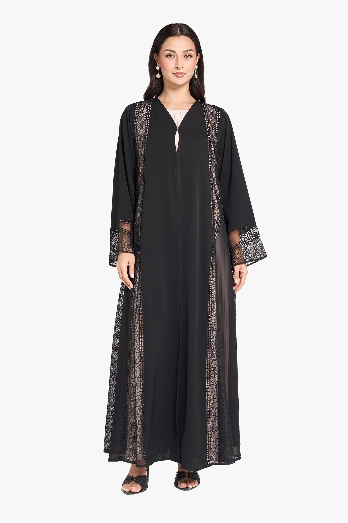 LOUZAN VIP ABAYA NIDA AND DANTEL LACE LN2155