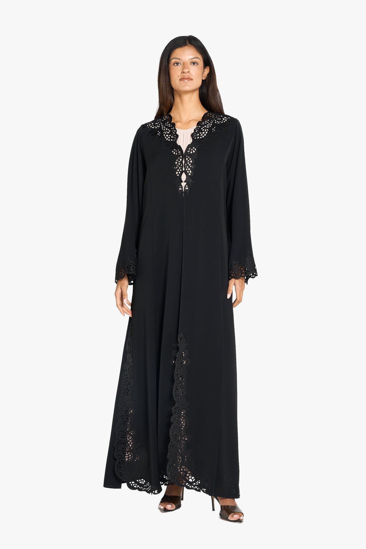 NIDA AND SATIN ABAYA LN2418