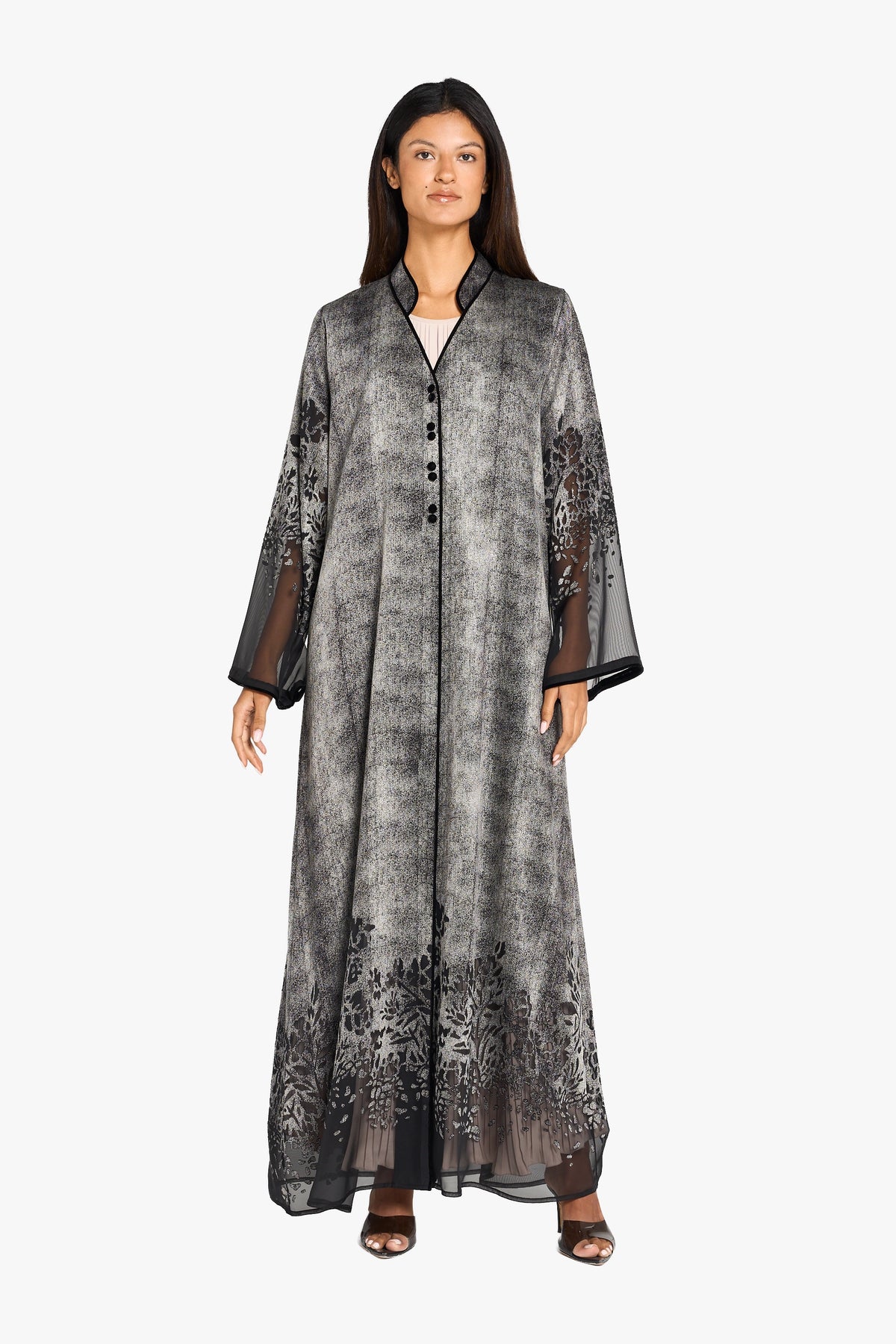 Printed chiffon burnt-out fabric DF84