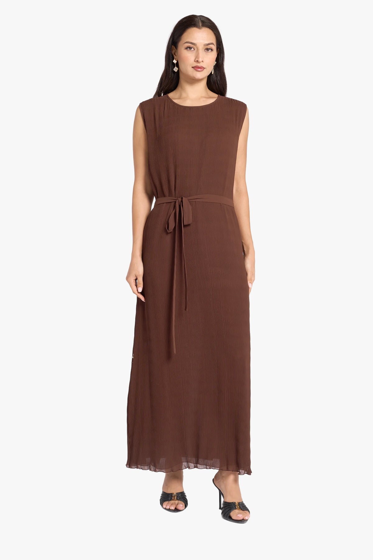 Louzan inner abaya Bleu dark brown