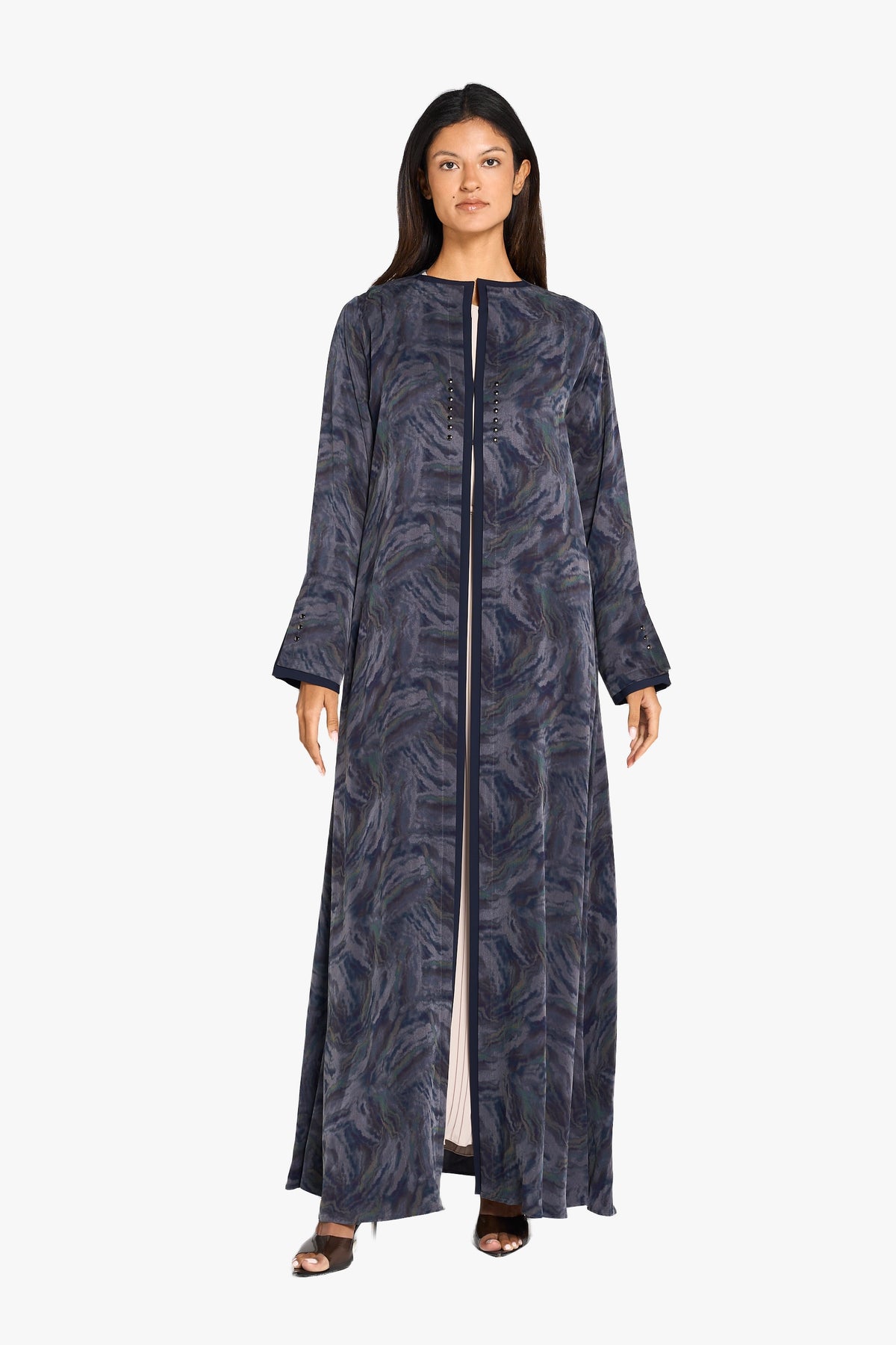 Abstract print cupro and nida fabric DF80