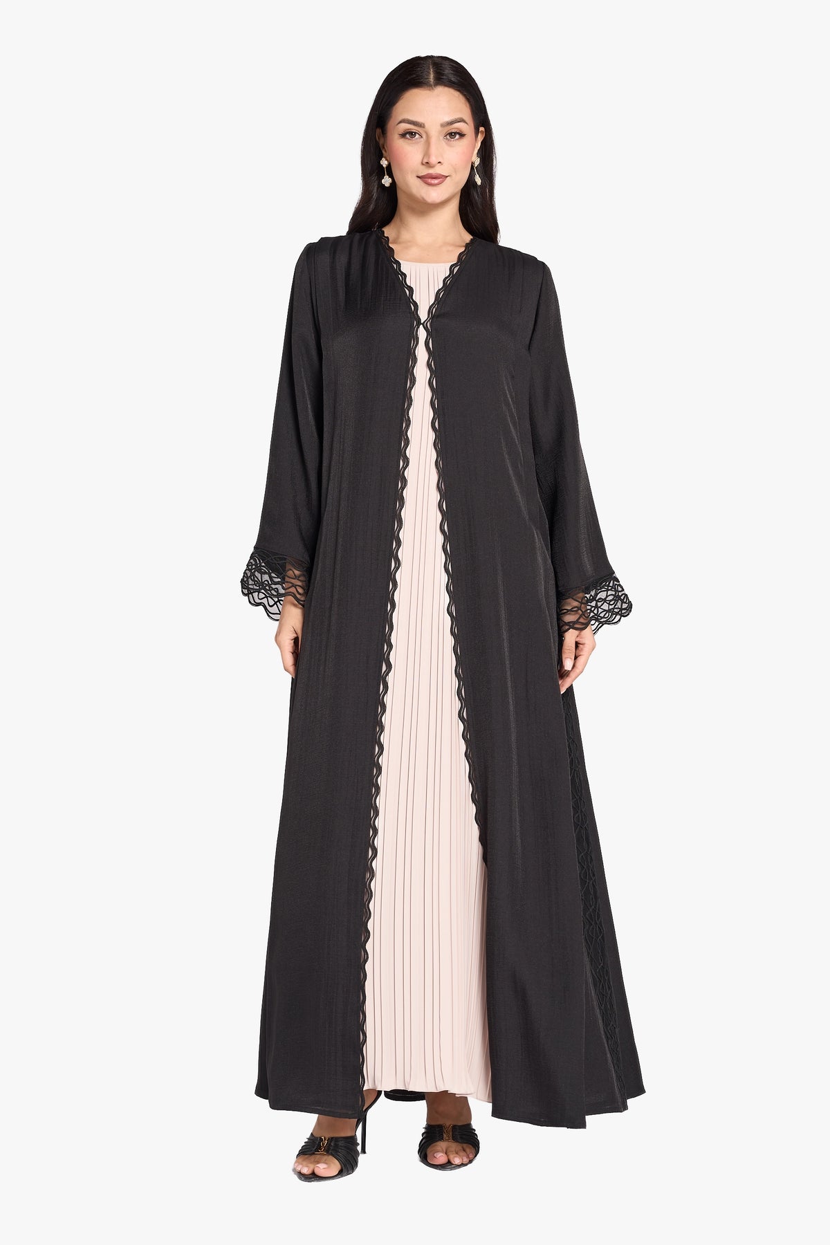 Louzan Abaya – Fine Linen Organza with Double Layering