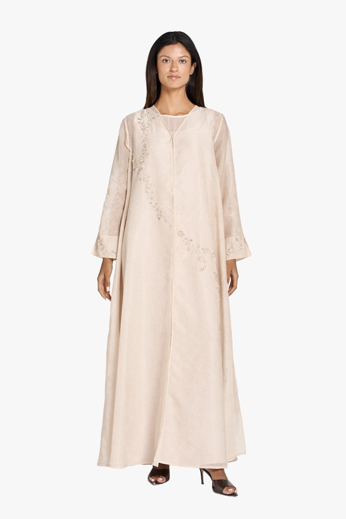 Ditsy floral Jacquard tensil organza LN2409