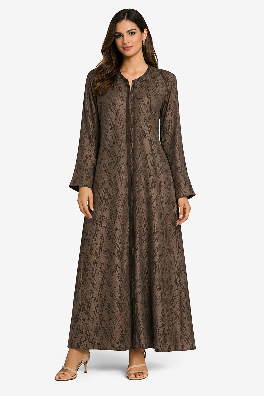 Ousha Brown Abaya NR0063