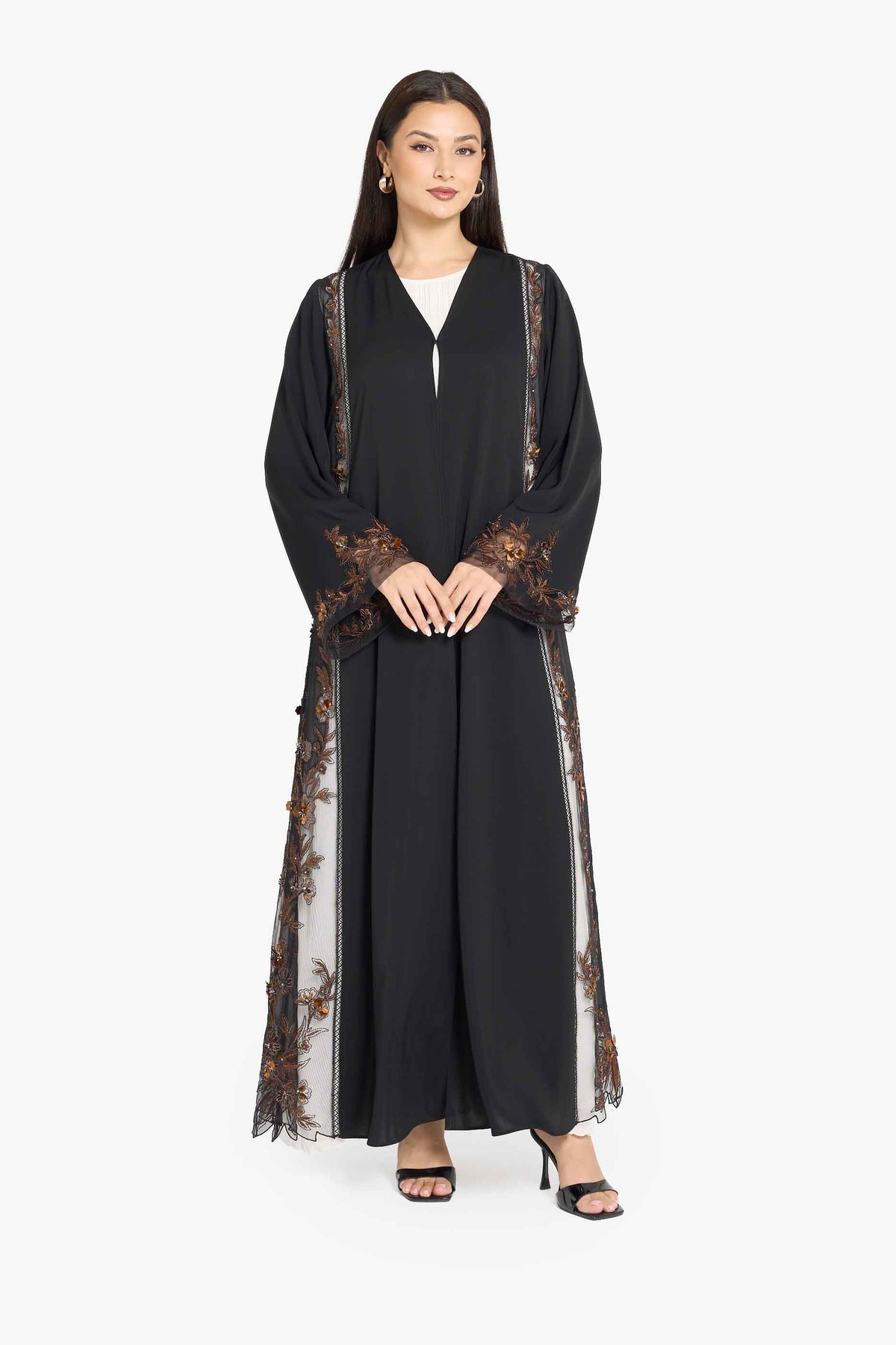 Louzan VIP Lace Side Panel Abaya