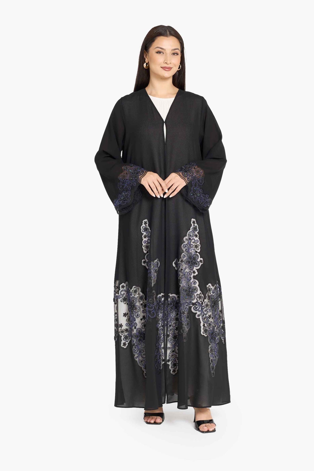 Louzan VIP Floral Lace Statement Abaya