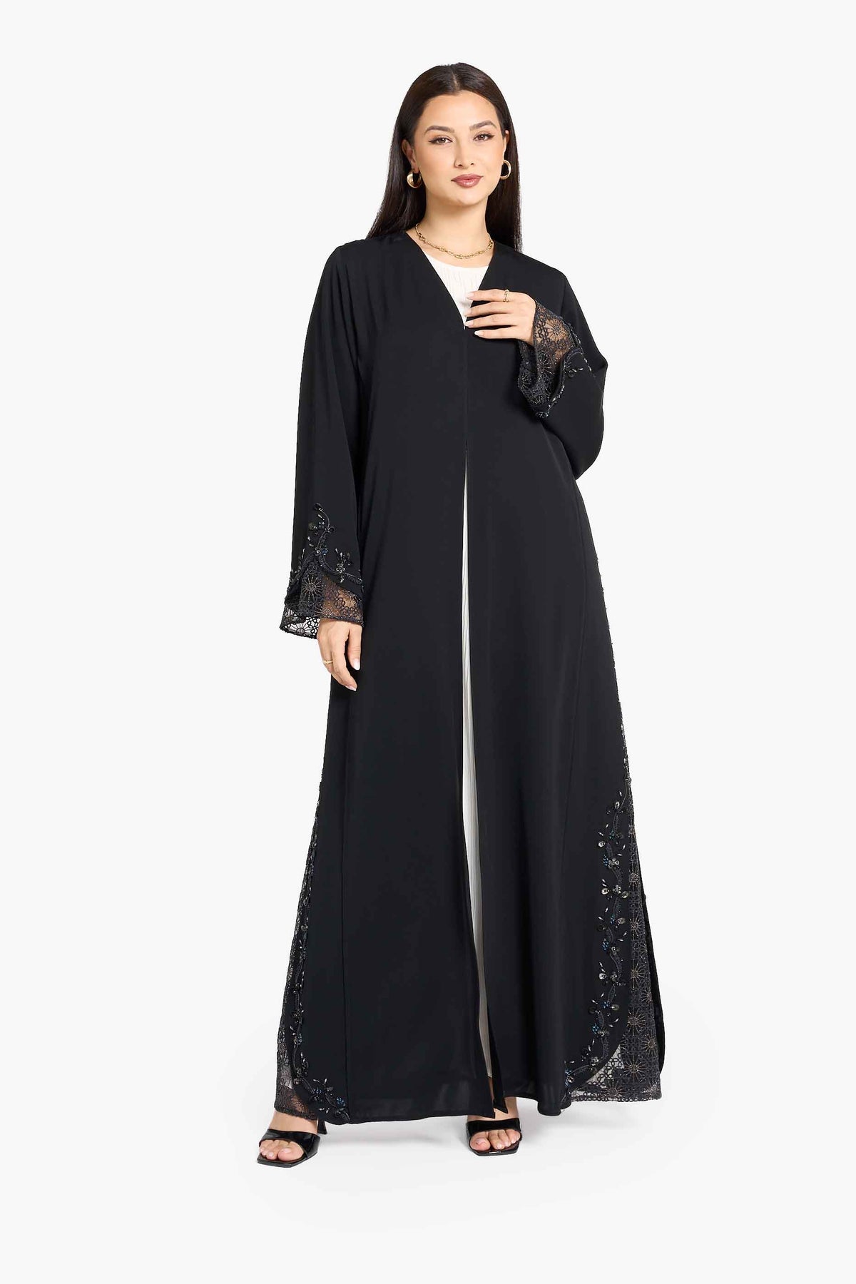 Louzan Lace Hem Nida Abaya
