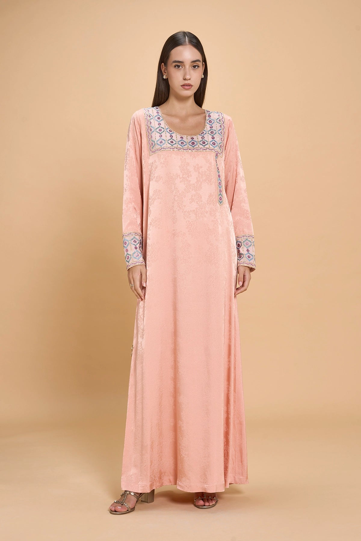 Arabic Style Mukhawar For Daily Wear -Pink